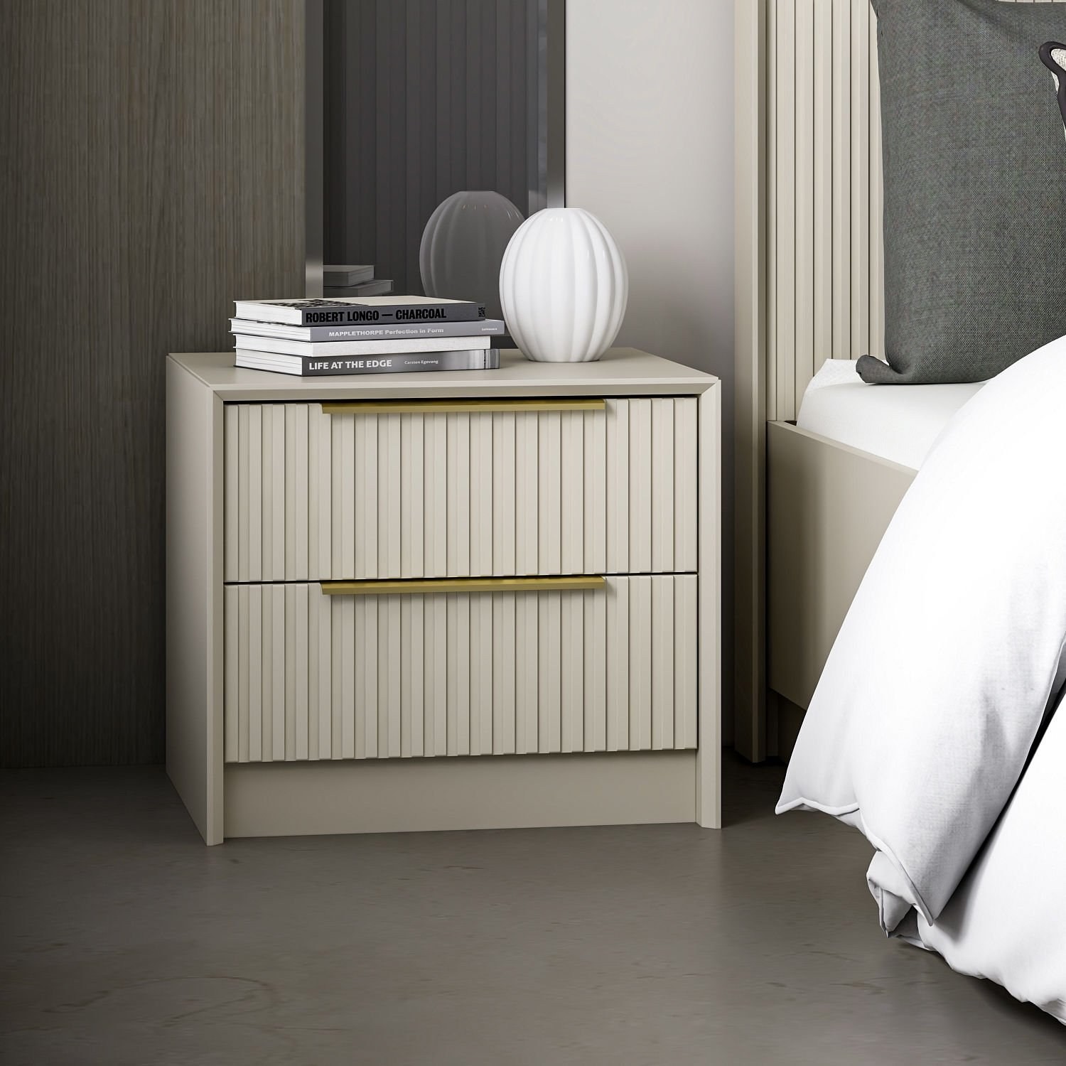 Kale Luxe 7938 Nightstand Gray