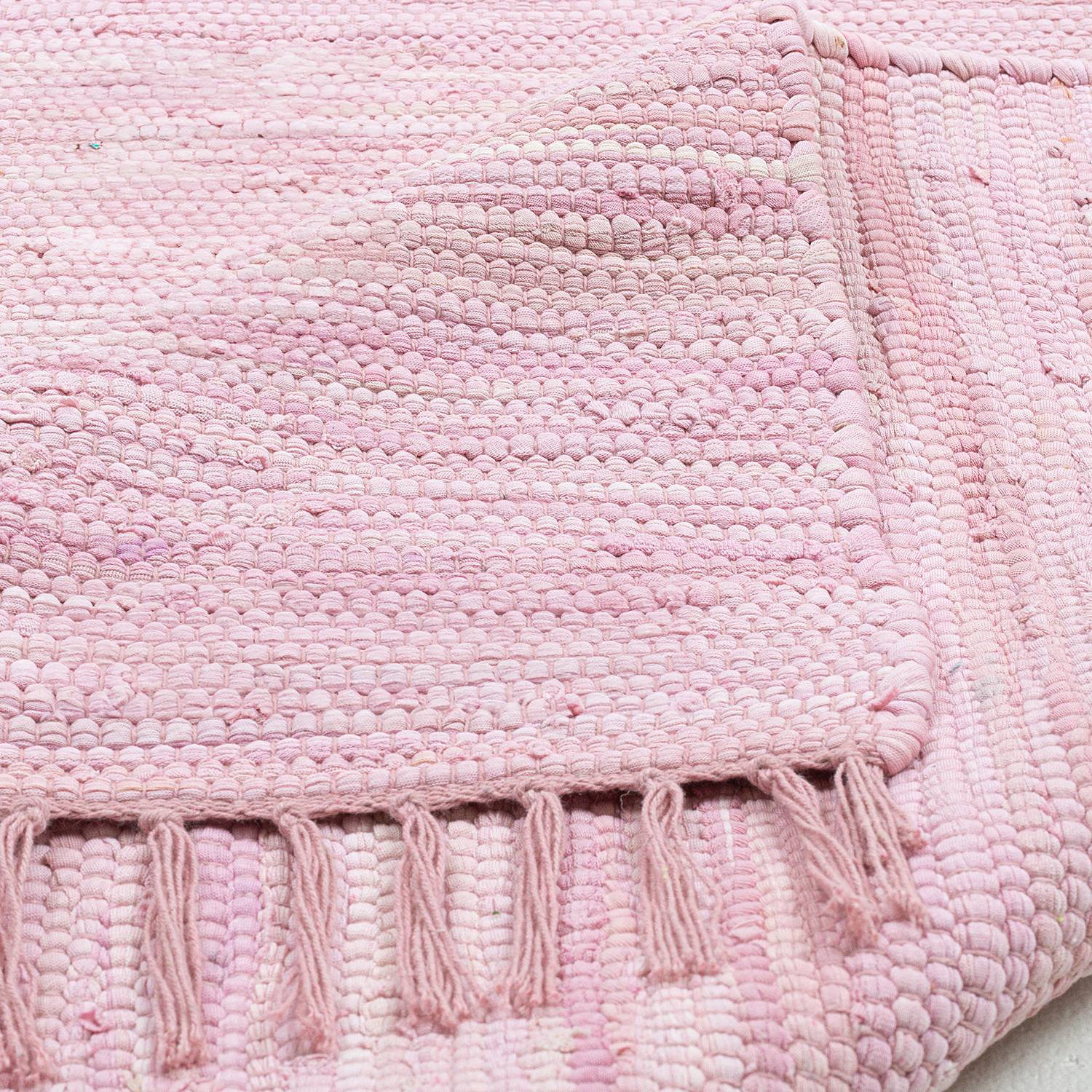 Happy Cotton Teppich Baumwolle Rosa 90 x 160 cm