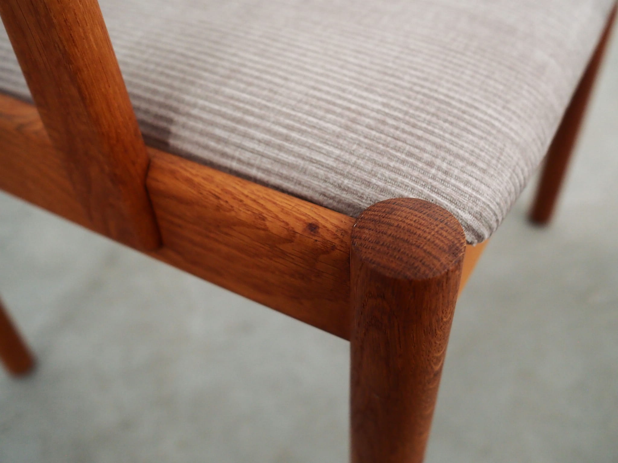 Vintage chair wood textile gray 1960s