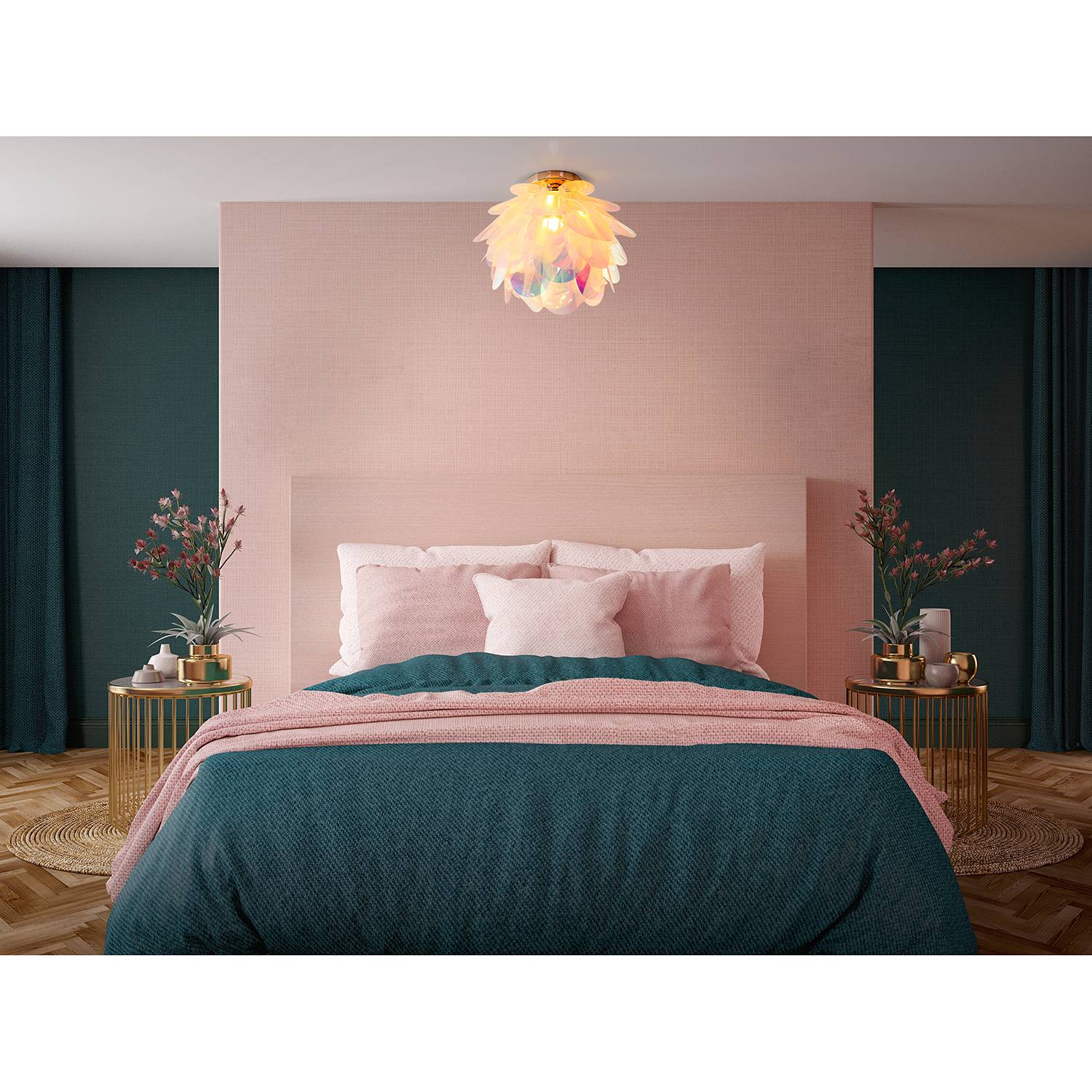 1-Light Fora II Ceiling Lamp Polyester PVC / Iron