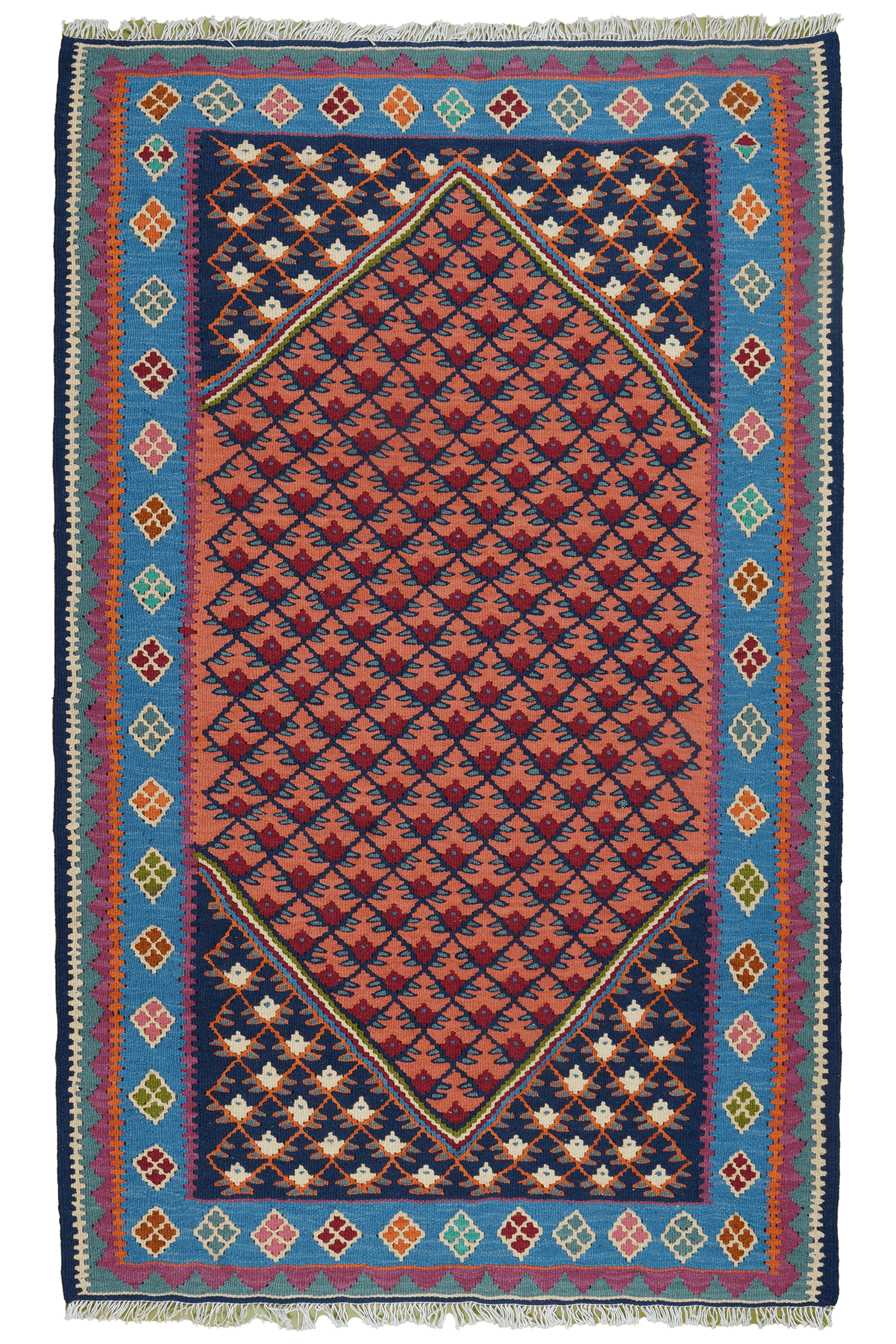 Kilim Senneh Teppich Mehrfarbig
