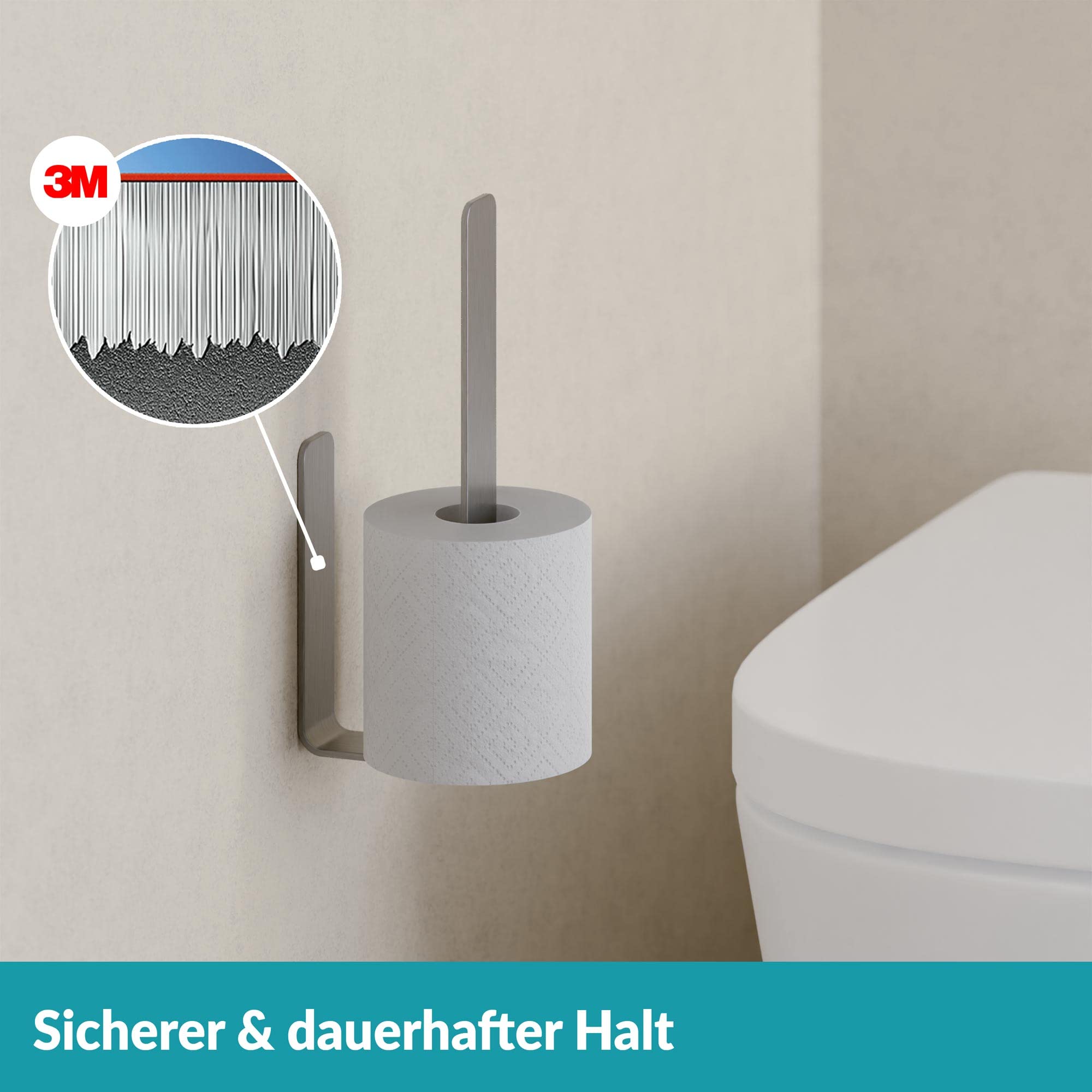 WC-Ersatzrollenhalter Edelstahl Gebürstet Silber