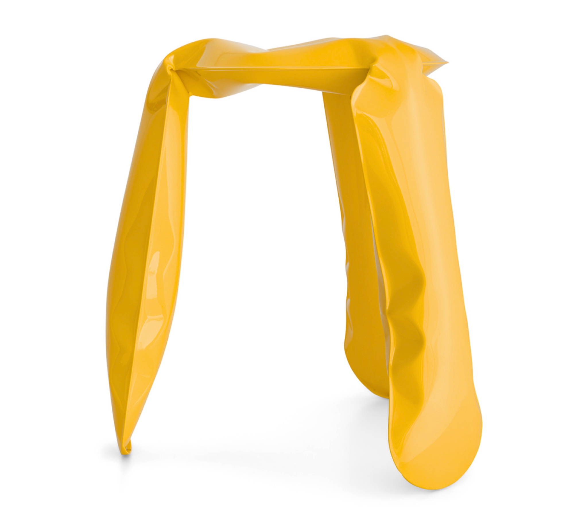 Plopp Mini Sgabello Acciaio Giallo Opaco