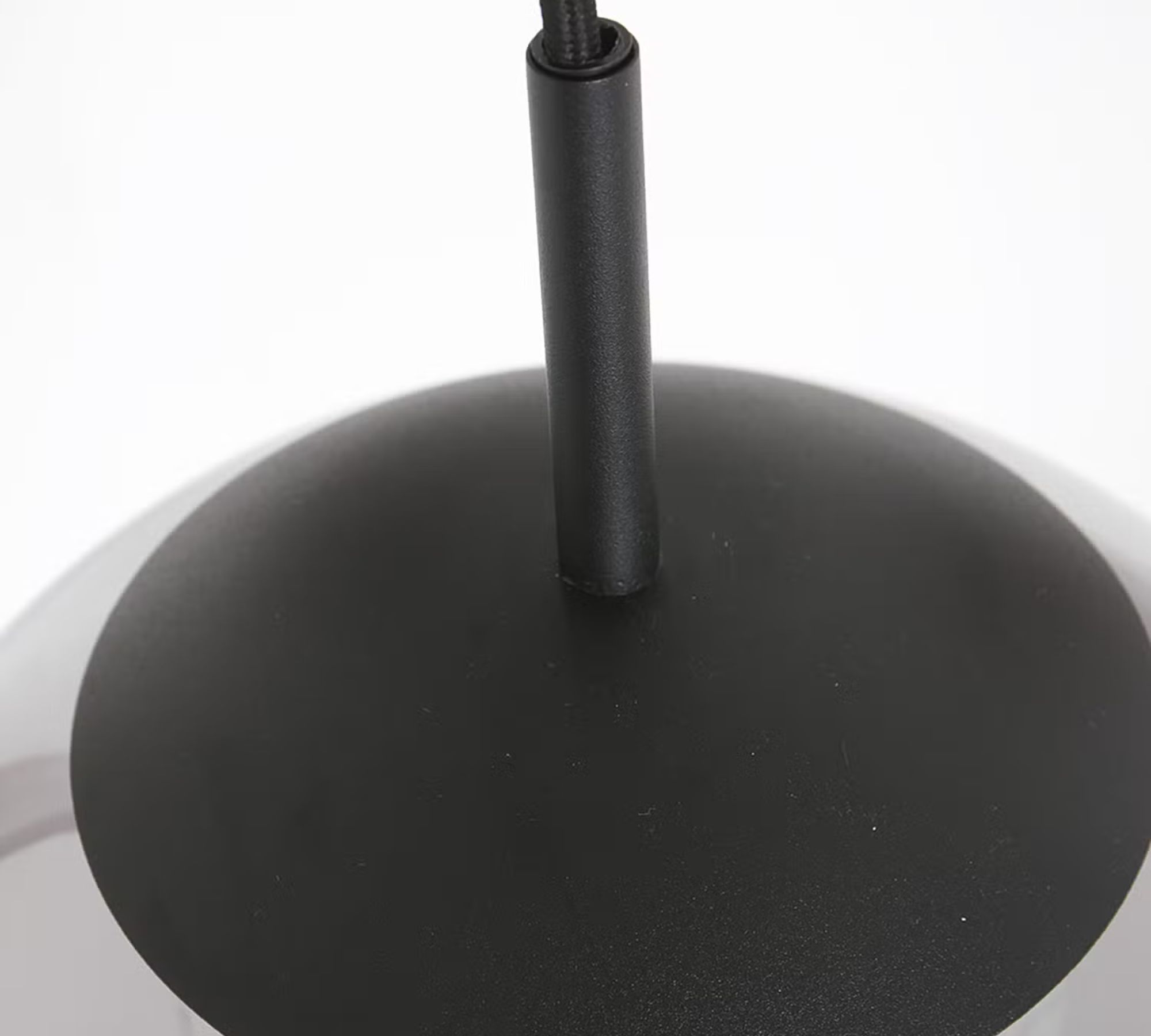 Bollique Pendelleuchte 3-flammig Eisen Glas Schwarz