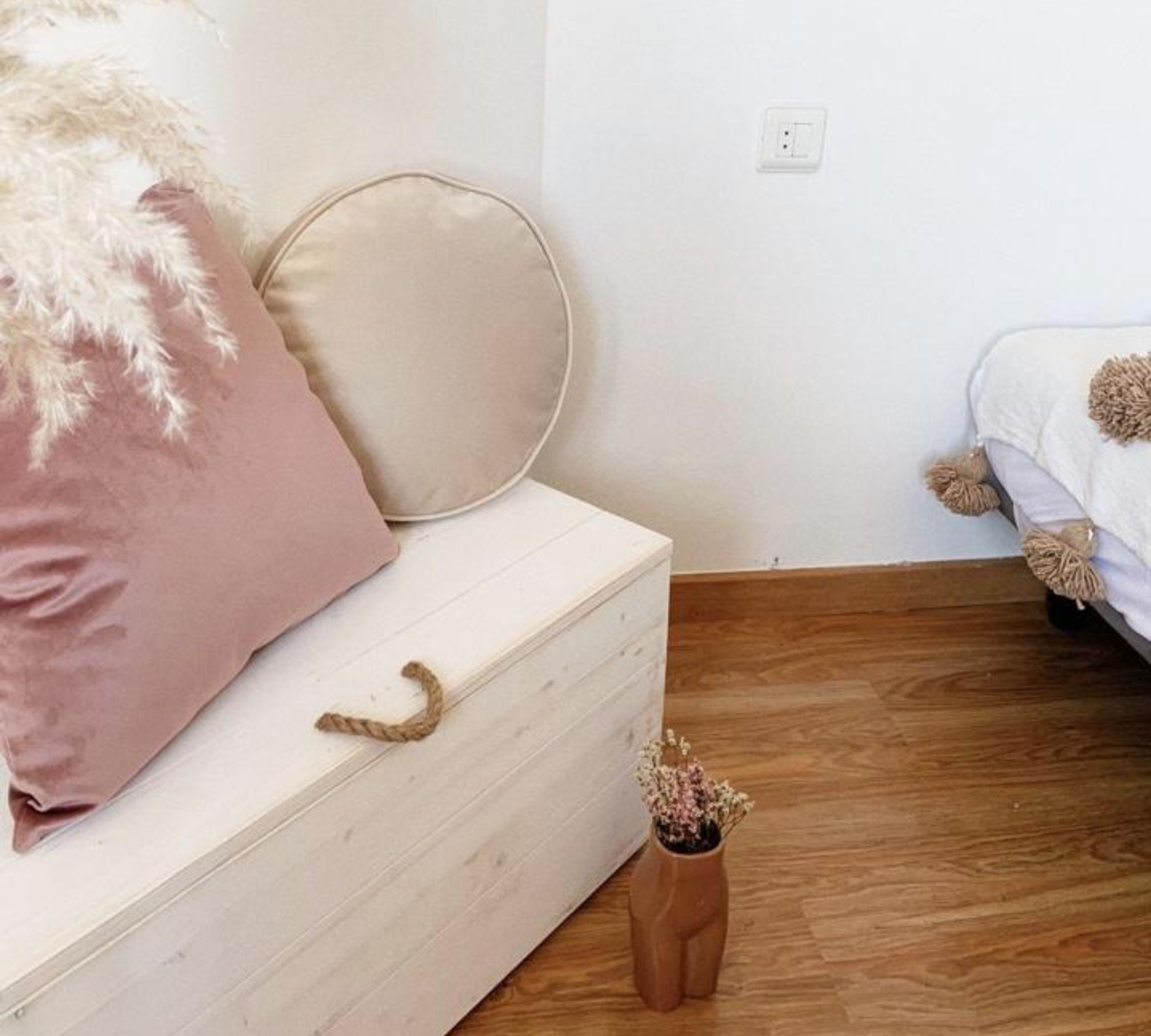 Ahel Kissen Samt Beige