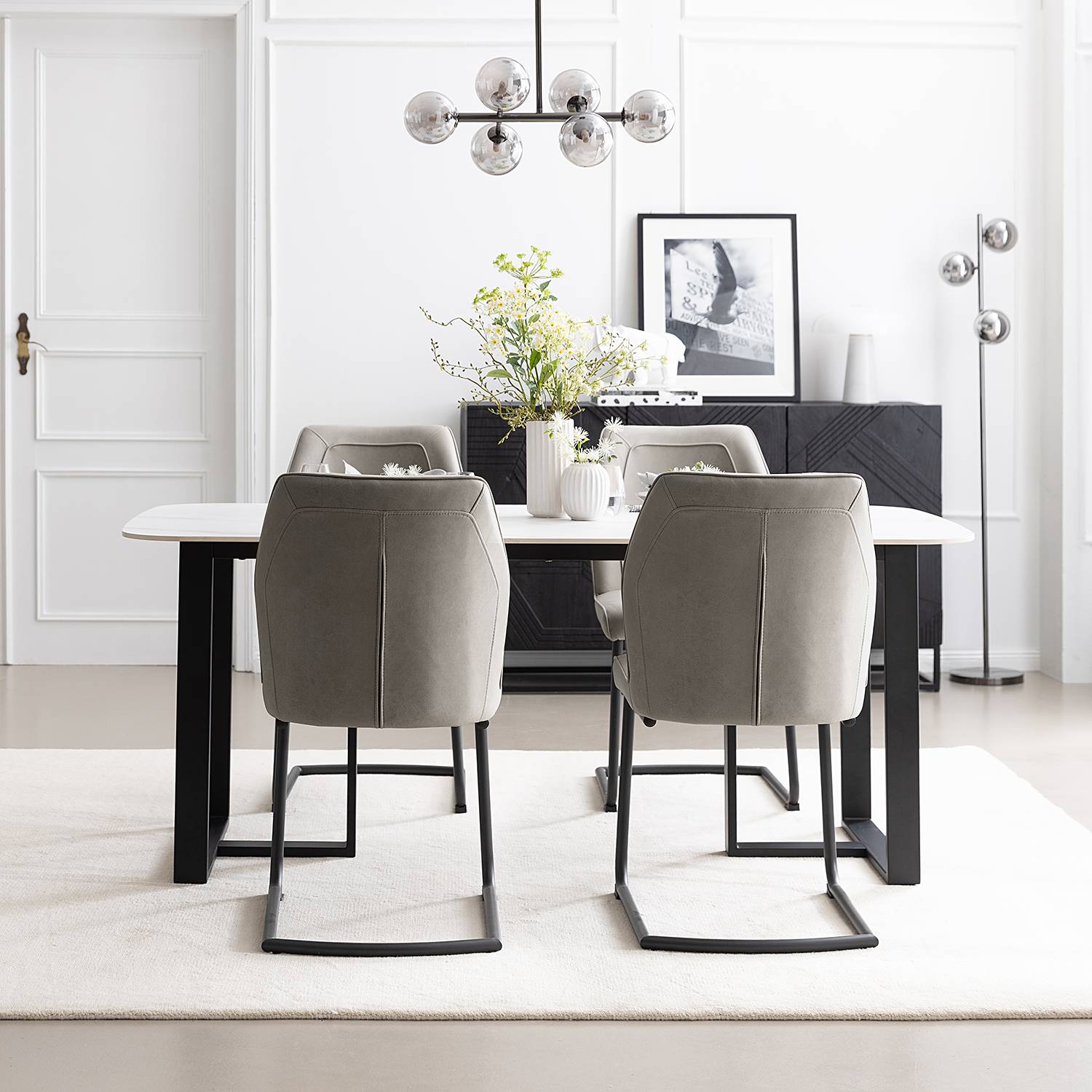 2x cantilever chair Kabuy anthracite