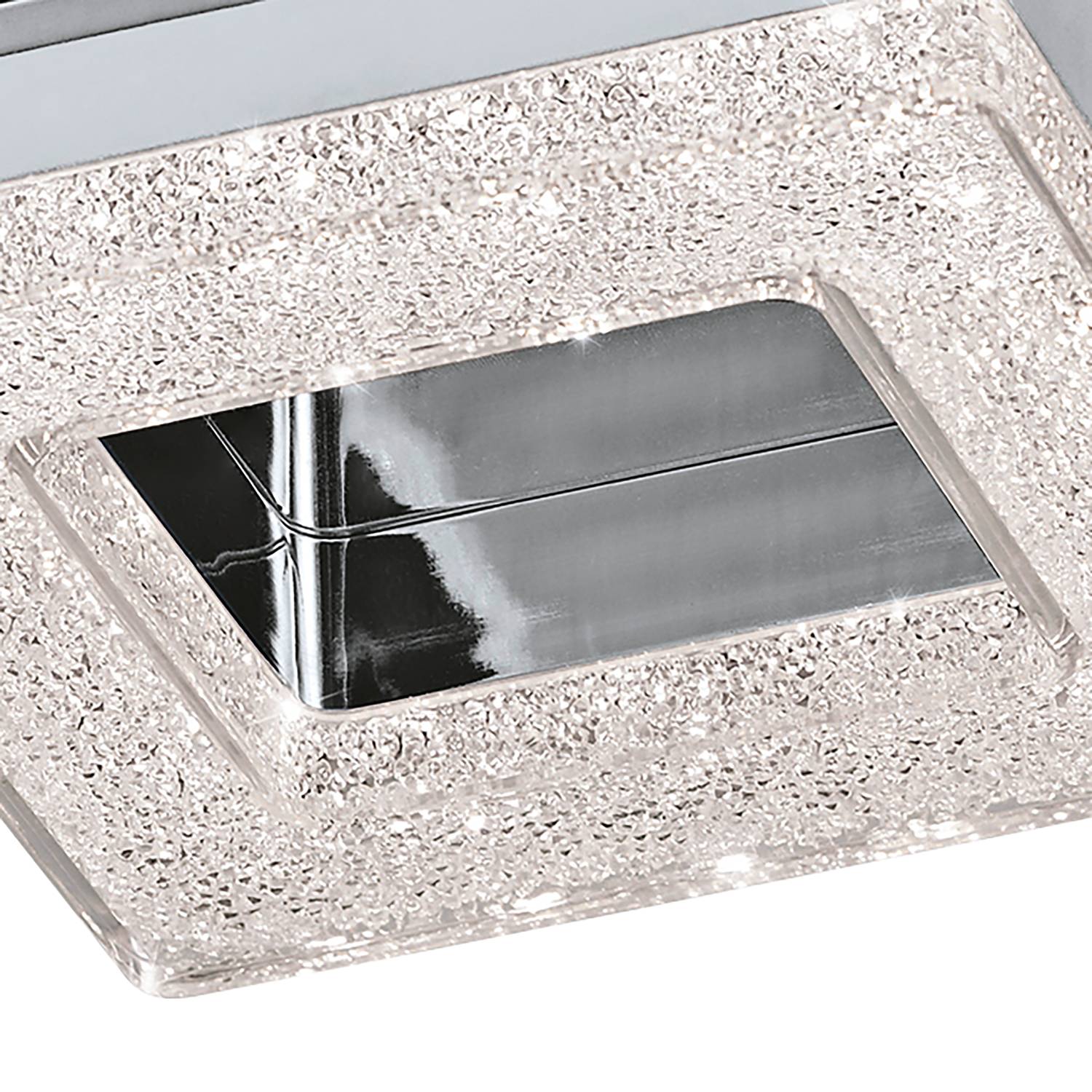 LED-Deckenleuchte Fradelo II Kristallglas Stahl