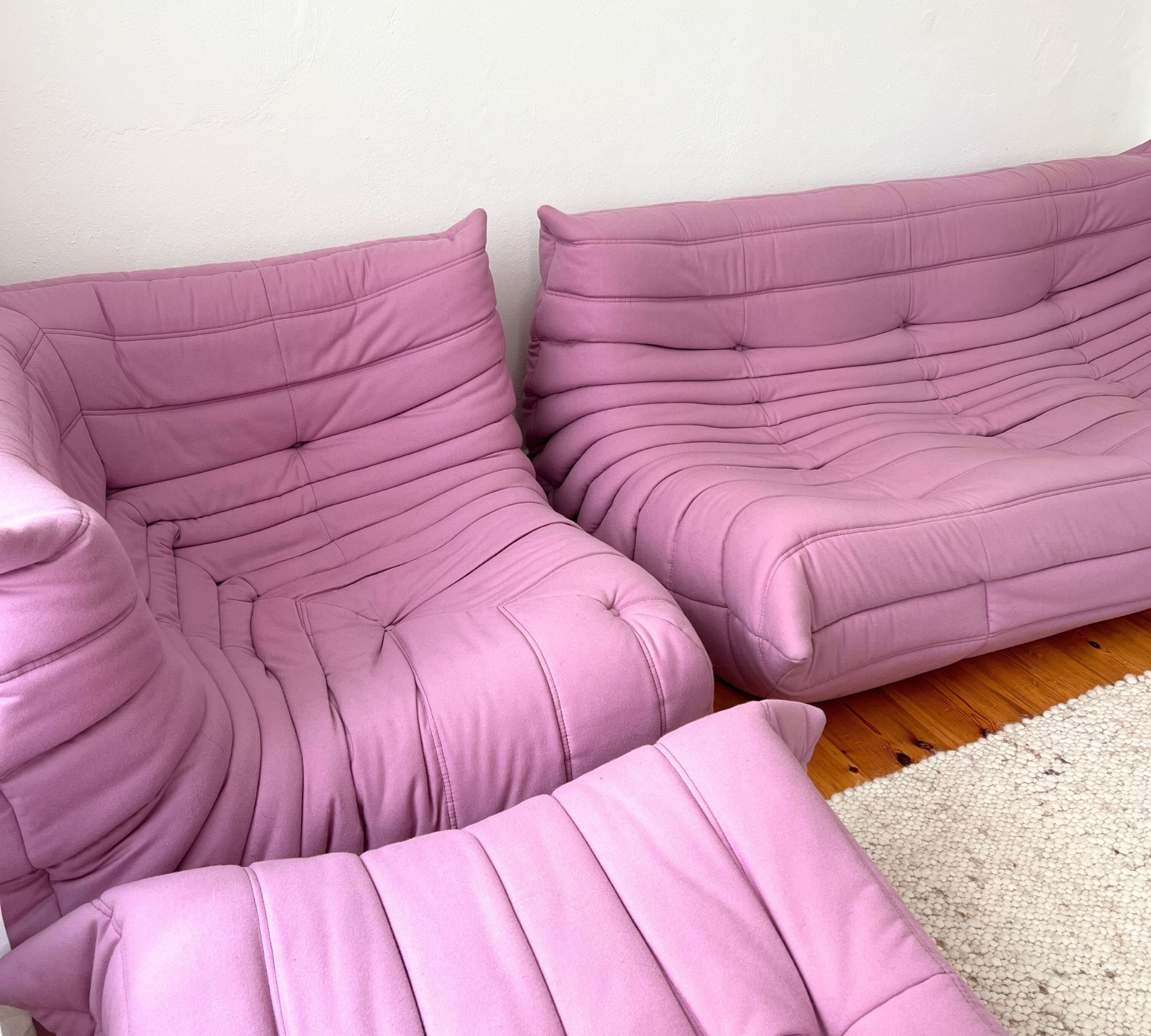 Togo Sofa 3-Teilig Ligne Roset Rosa