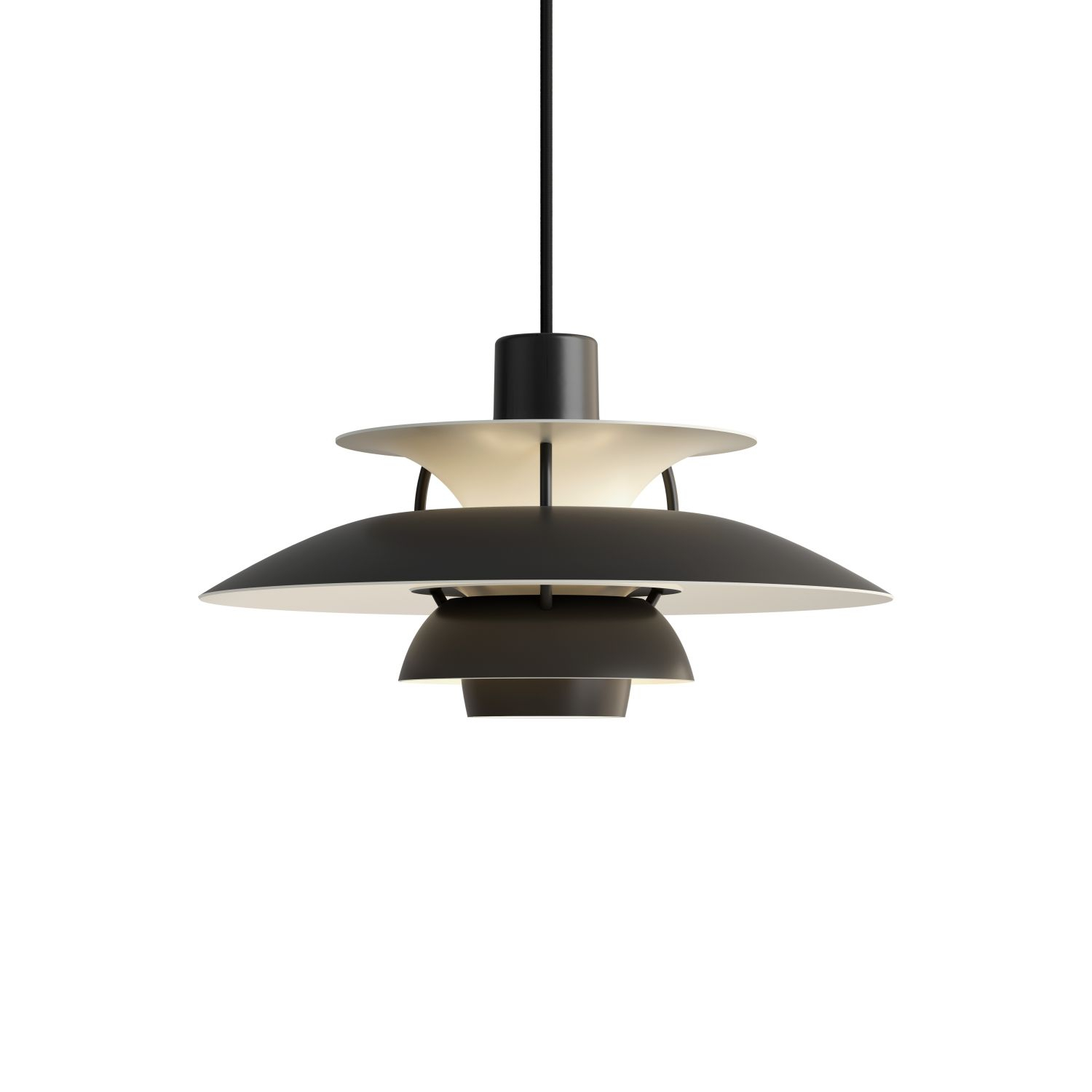 PH 5 mini Monochrome Pendelleuchte Schwarz