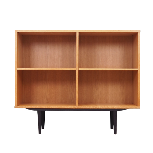 Vintage Bookshelf Ash Wood Brown 1970s