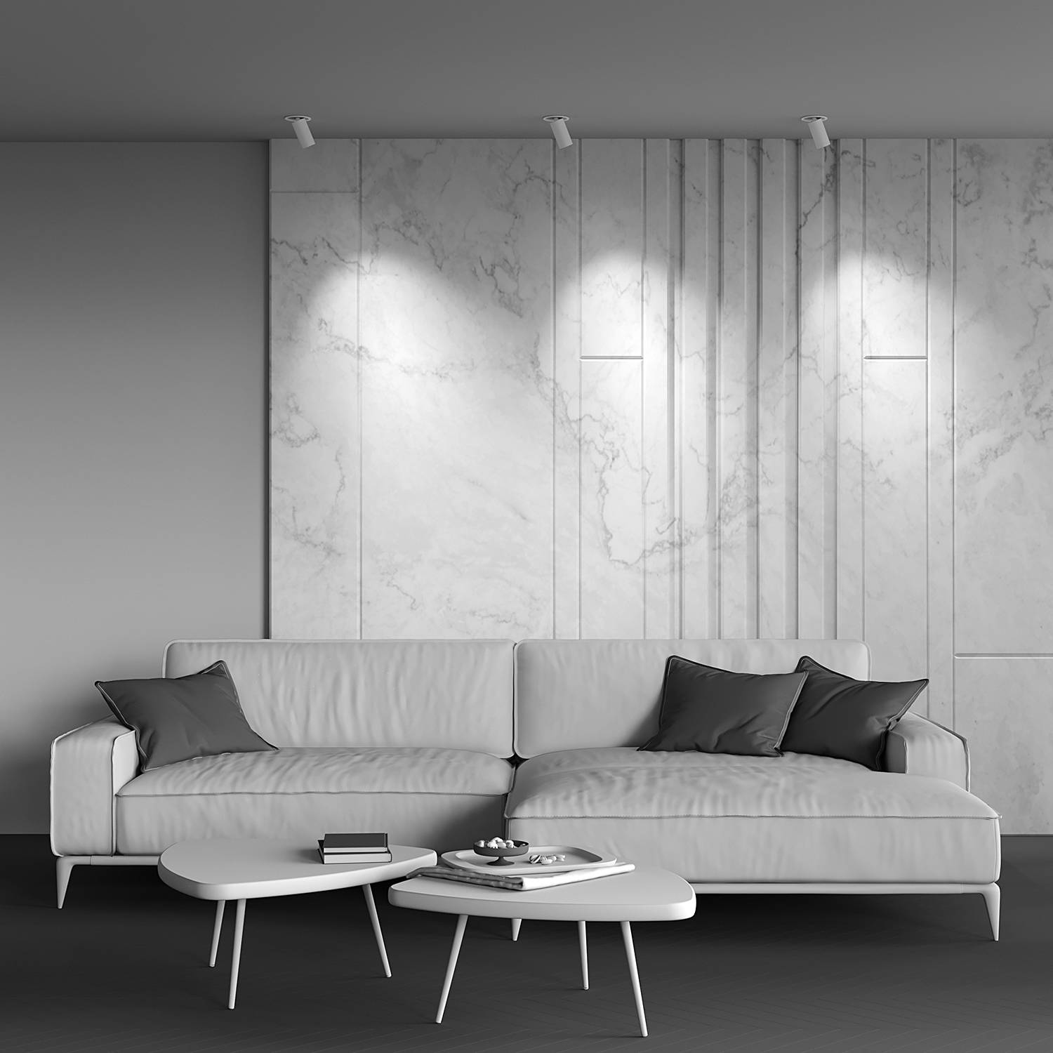 1-Flammig Focus S Typ C Deckenleuchte Aluminium