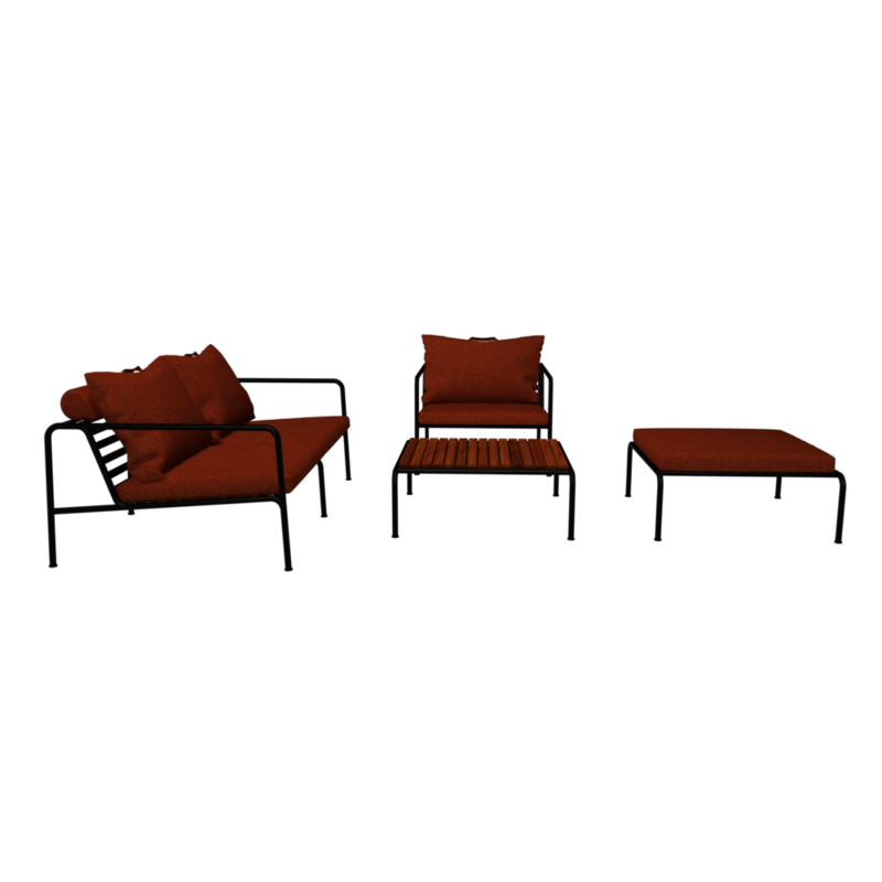 AVON Sofa Lounge Set Rostrot