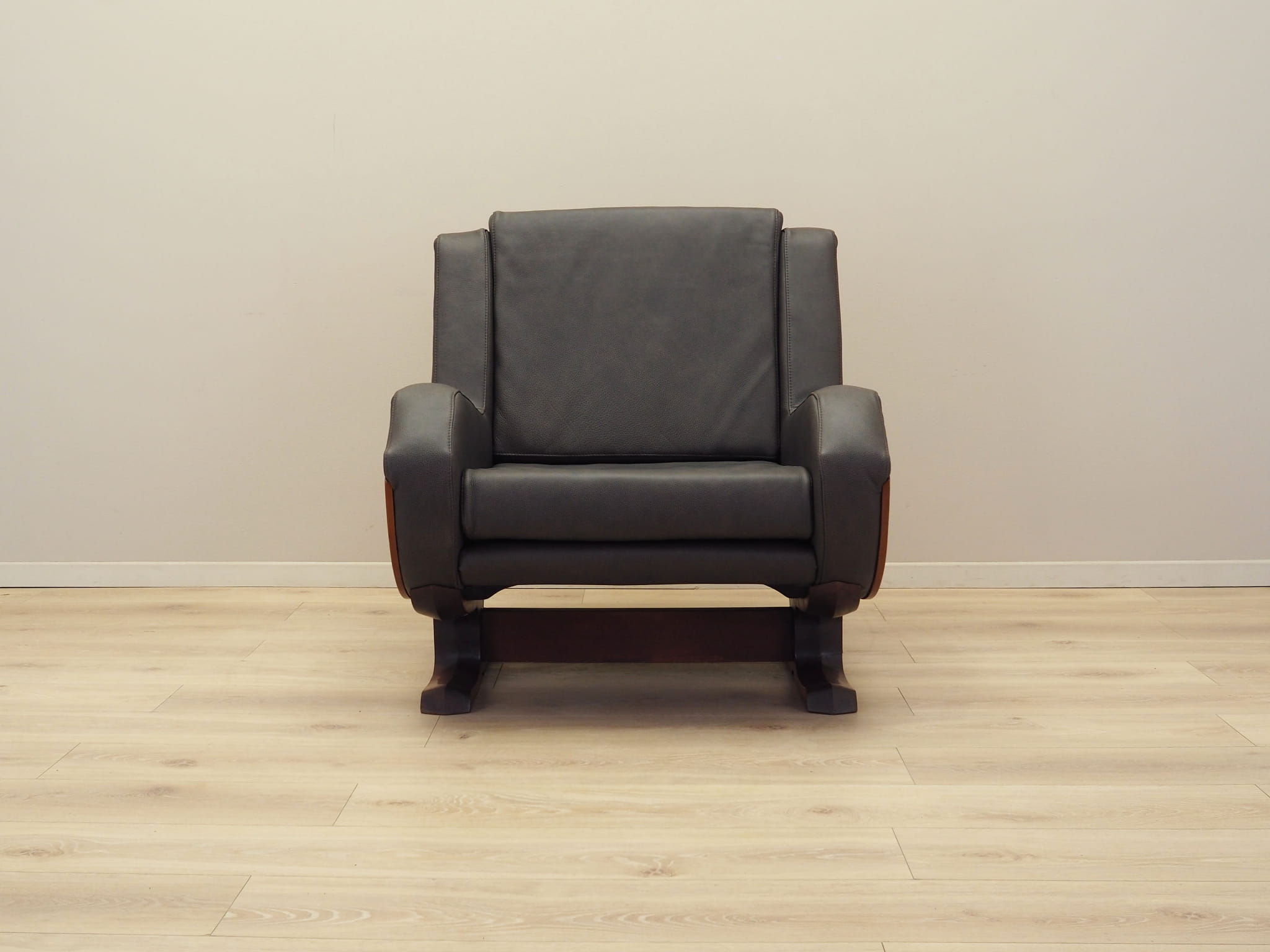 Armchair Leather Dark Brown 1970s