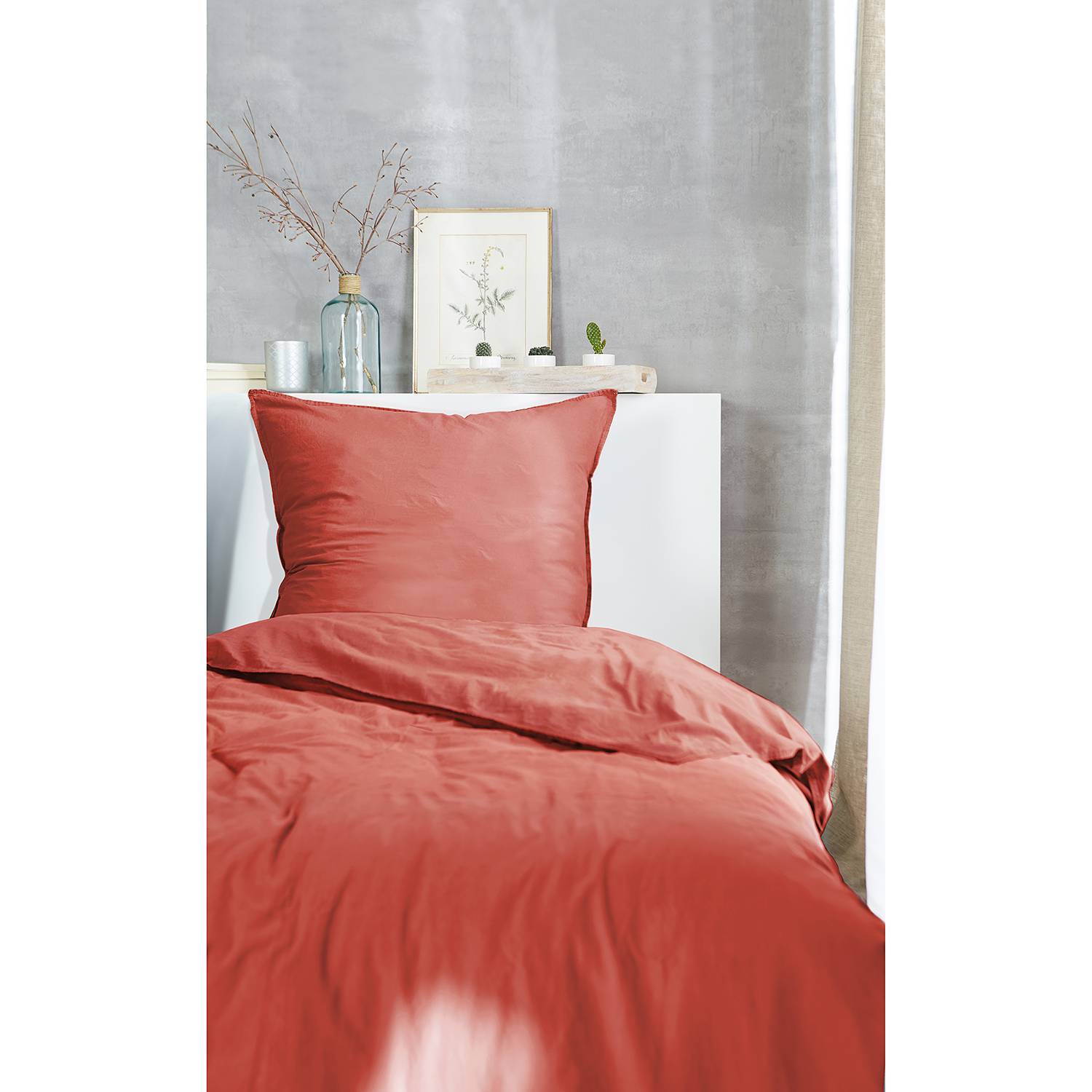 Renforce-Bettwäsche Stonewashed Pure Baumwolle 135 x 200