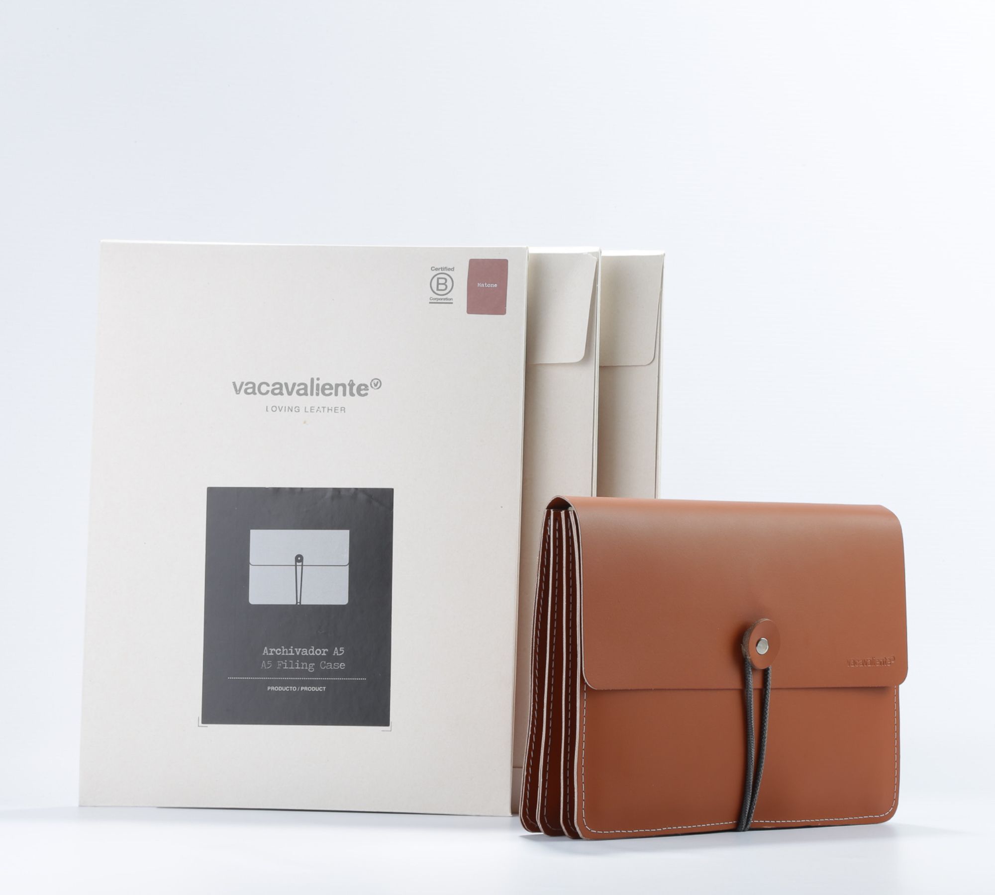 Dokumentenmappe A4 100% Recyceltes Leder Blau