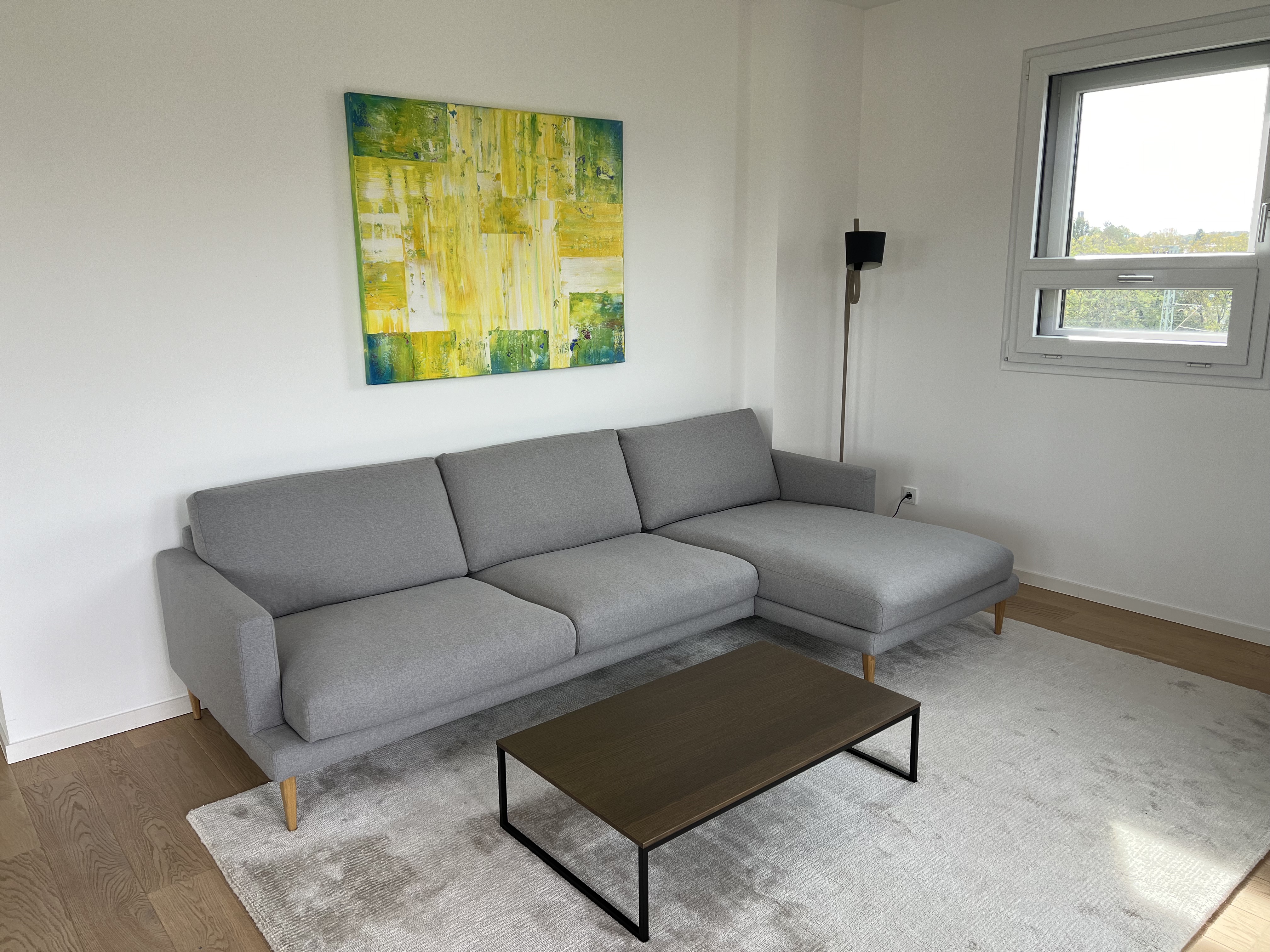 Veneda Sofa 3,5-Sitzer Récamiere Rechts Grau