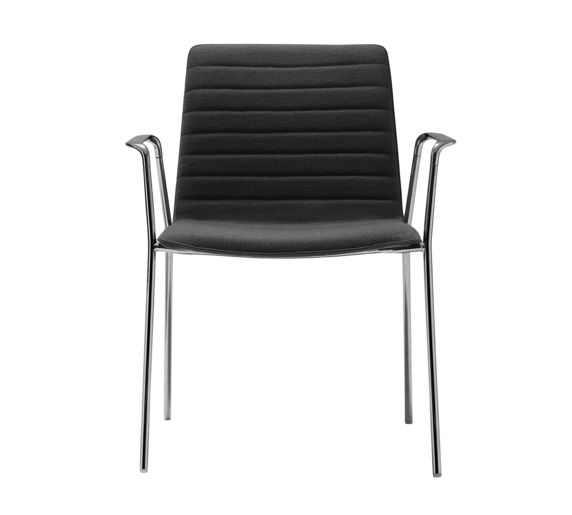 Flex Armlehnstuhl Textil Metall Schwarz