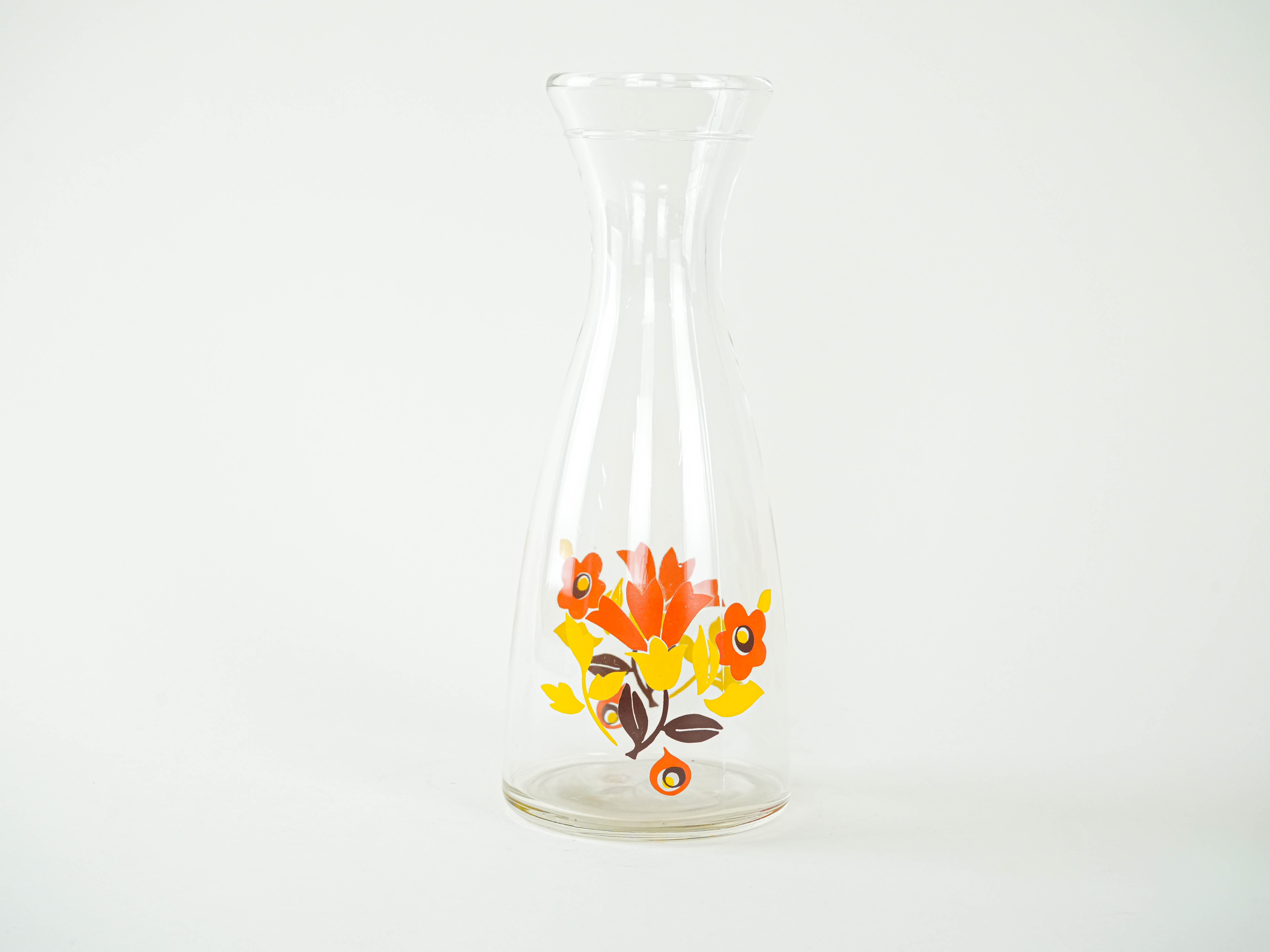 Glass carafe Red 1970s