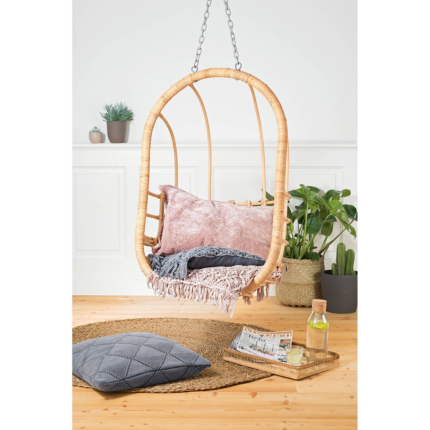 Pillowcase Wave Blended fabric Old rose