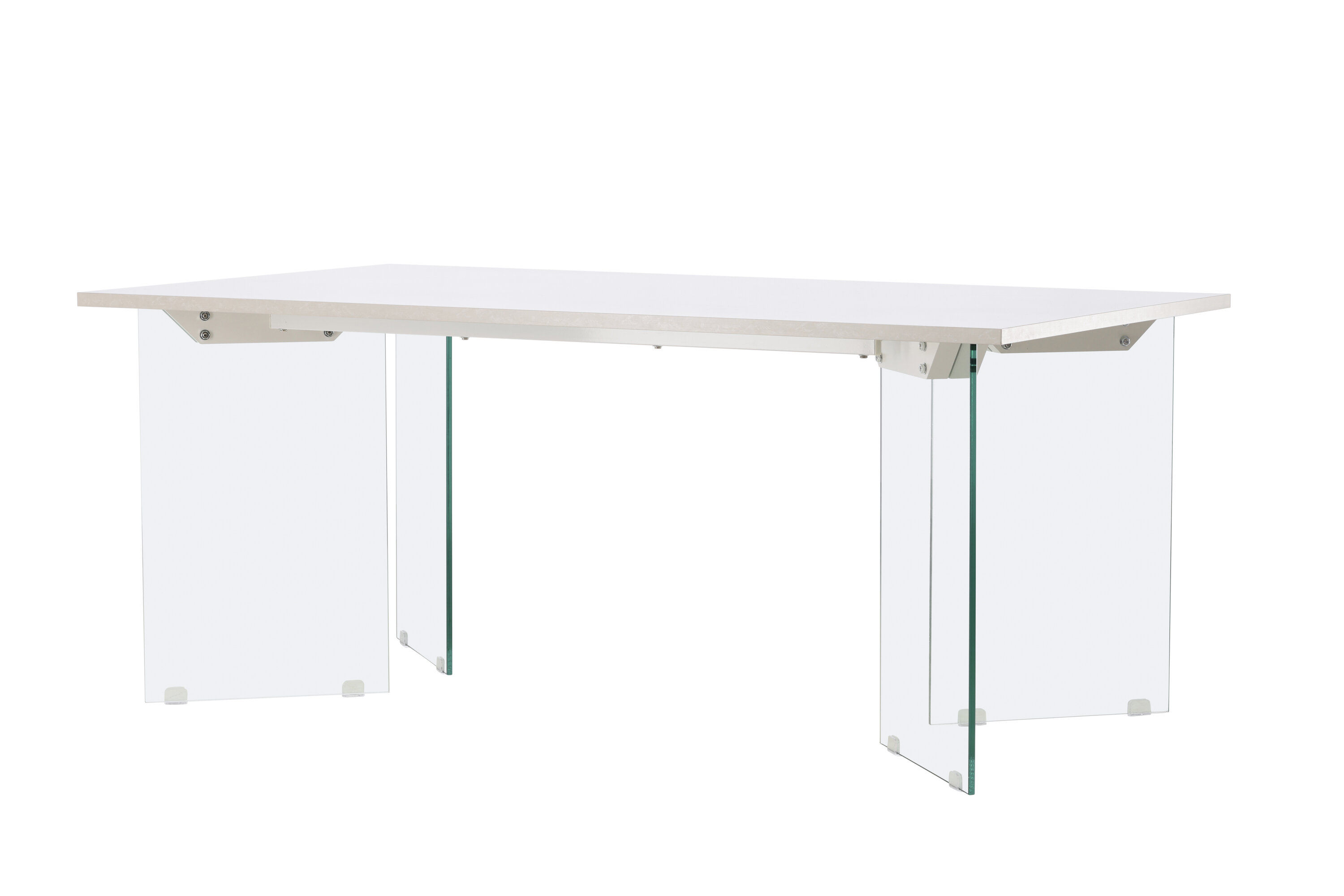 Ester Dining Table Glass Concrete look 100x180cm