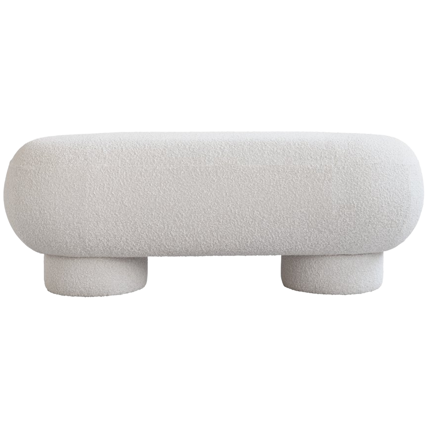 Big Foot Bench Off-White Bouclé