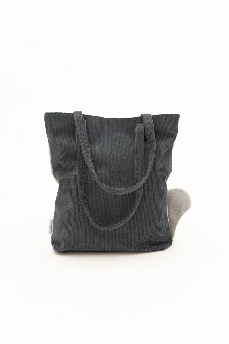 Elefant Tasche Baumwolle Grau