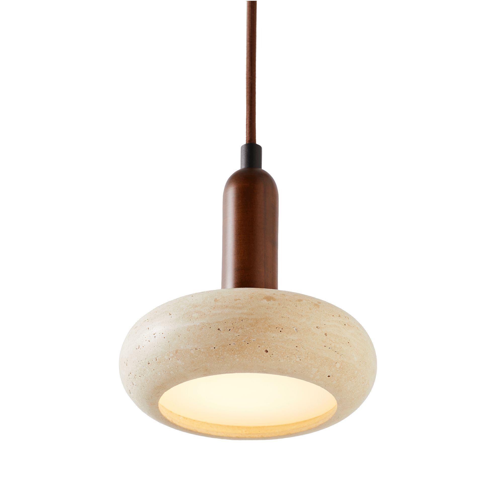 Worm Pendant Light Walnut Wood Brown