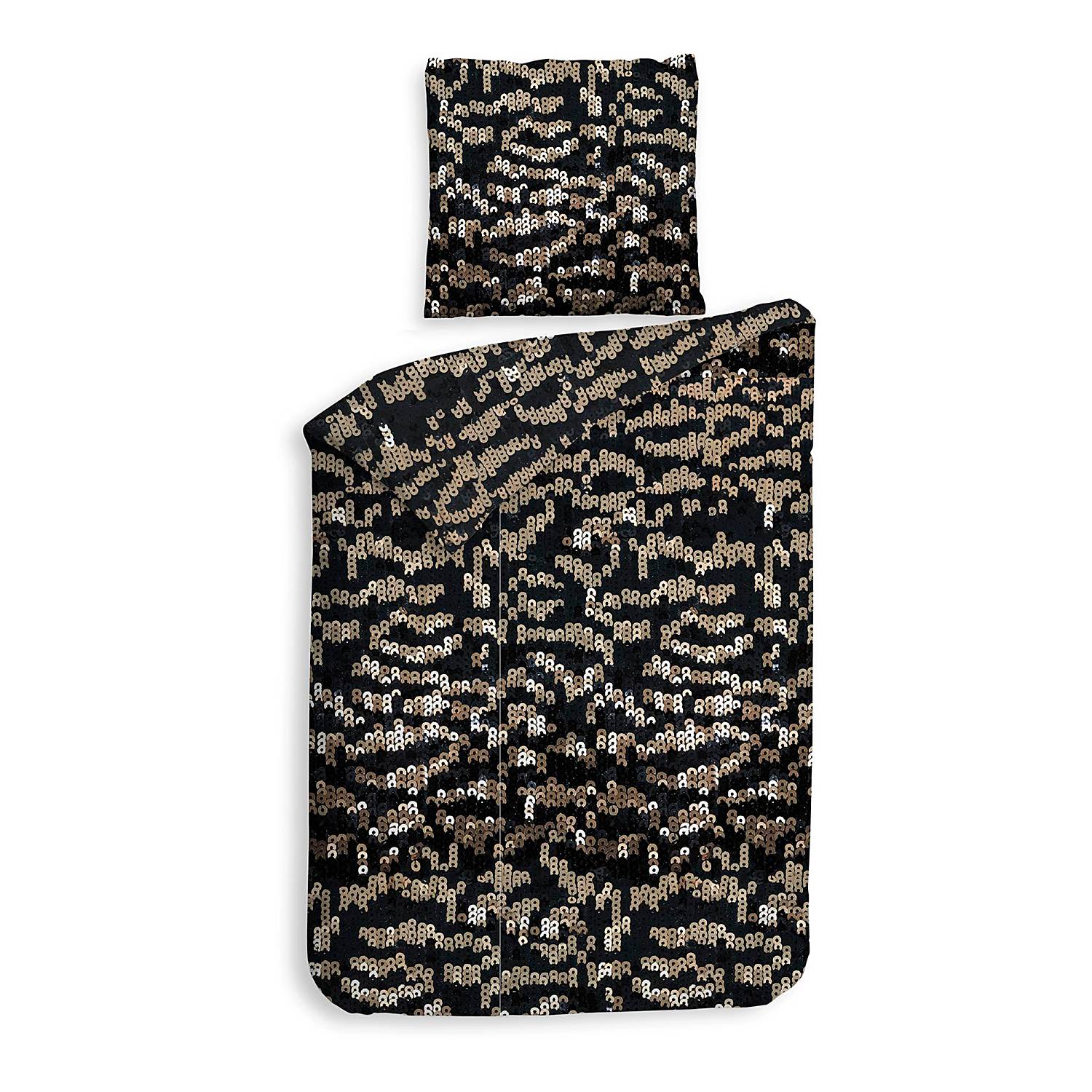 Biber-Bettwäsche Lio Baumwolle Gold 220 x 140 cm