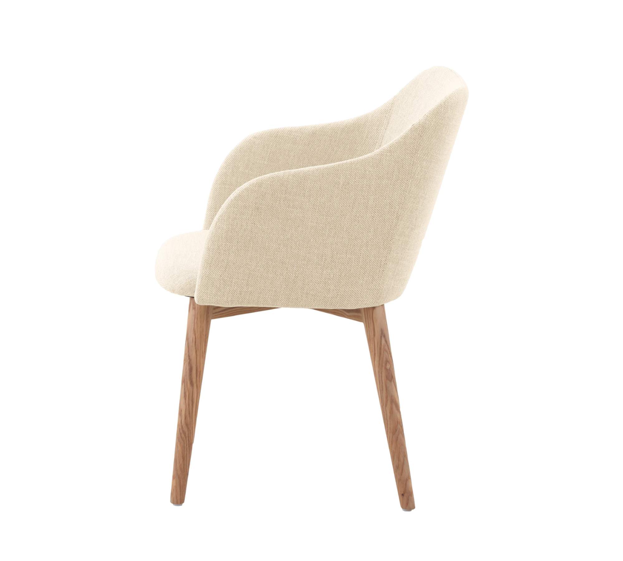 Armchair Web fabric Wood Beige