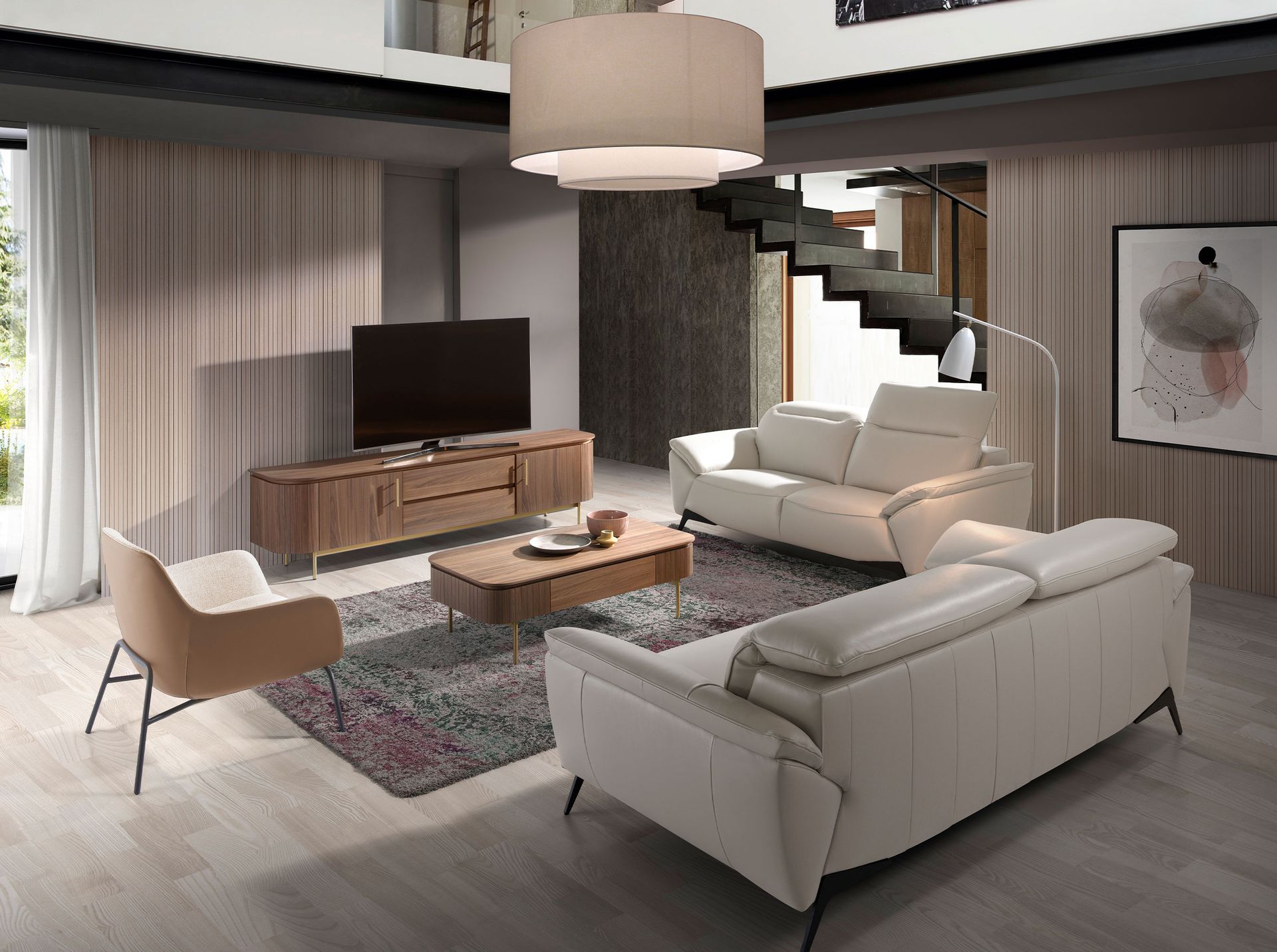 Armchair Faux Leather Cream