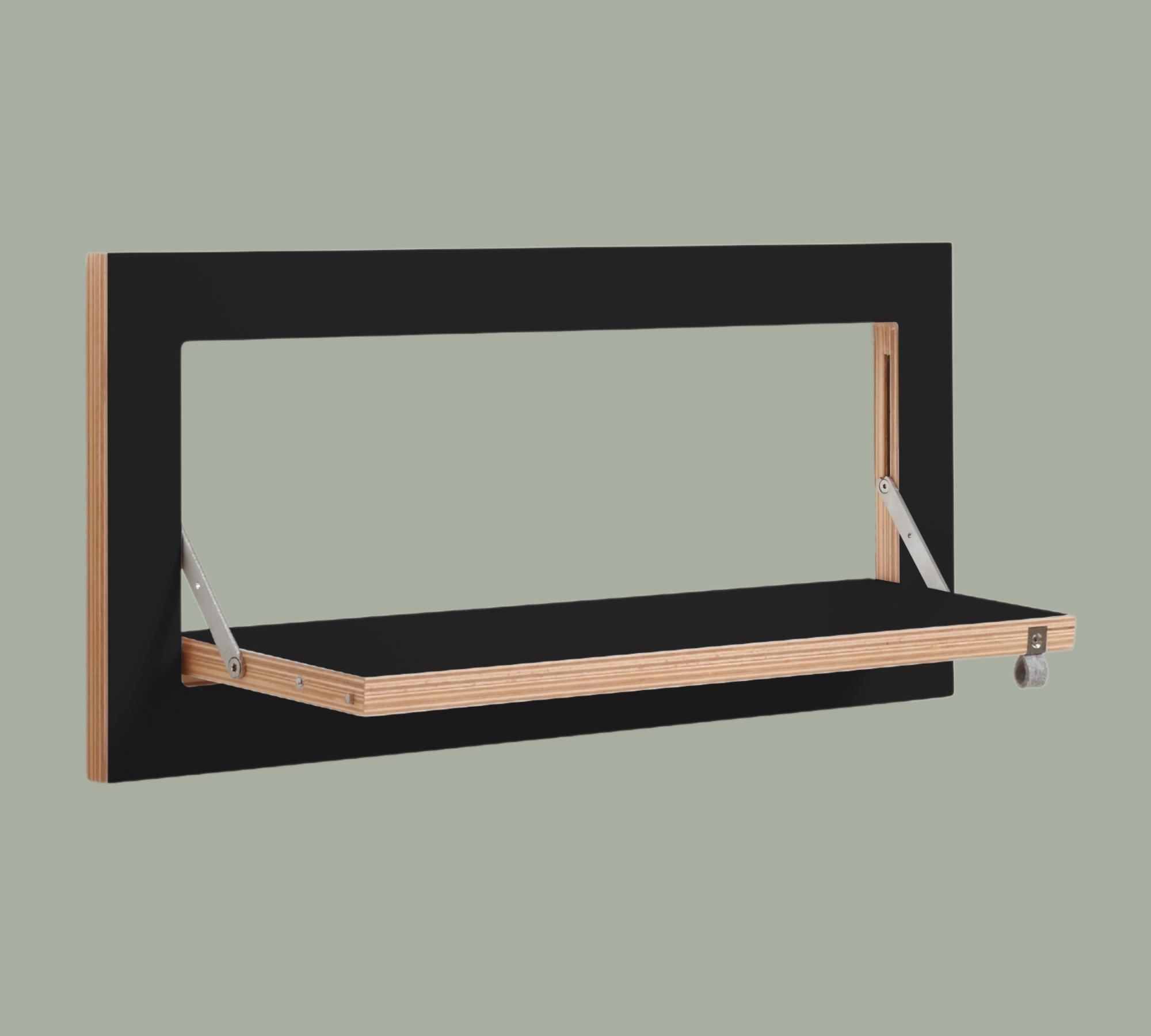 Fläpps Regal Holz Schwarz 60 x 27 cm