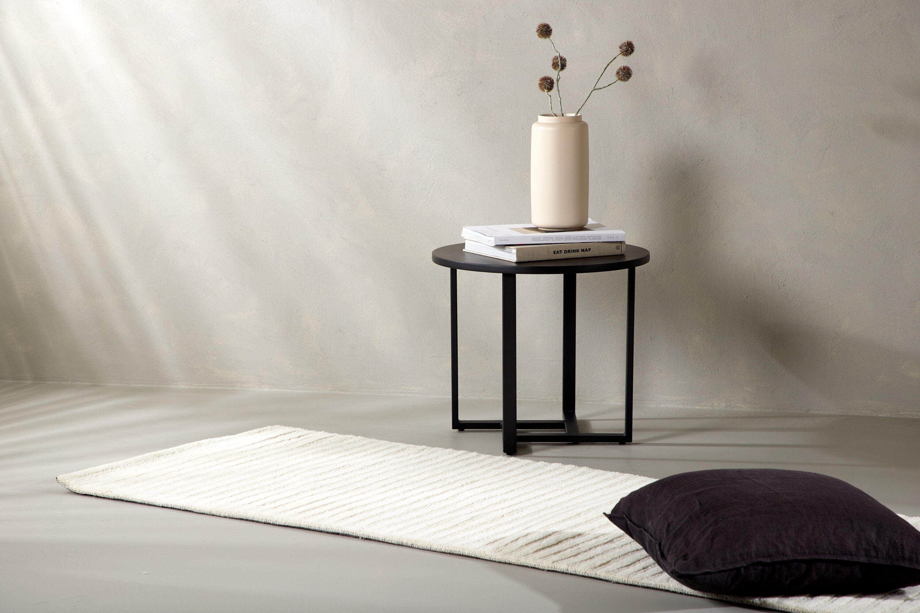 Milton Teppich Rechteckig Wolle Baumwolle 70x200cm Weiß