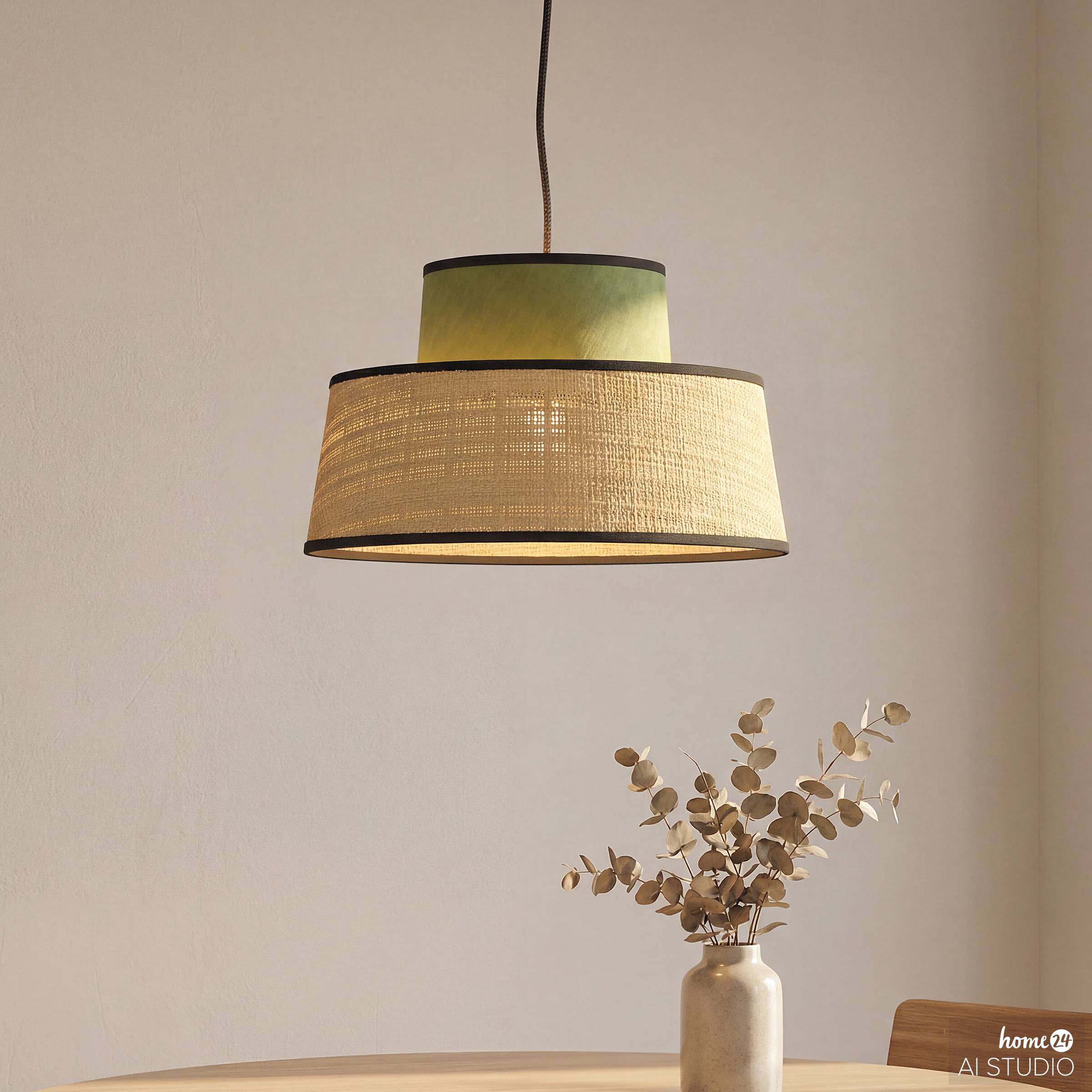 OKO Typ A Pendelleuchte 1-flammig Rattan Textil 