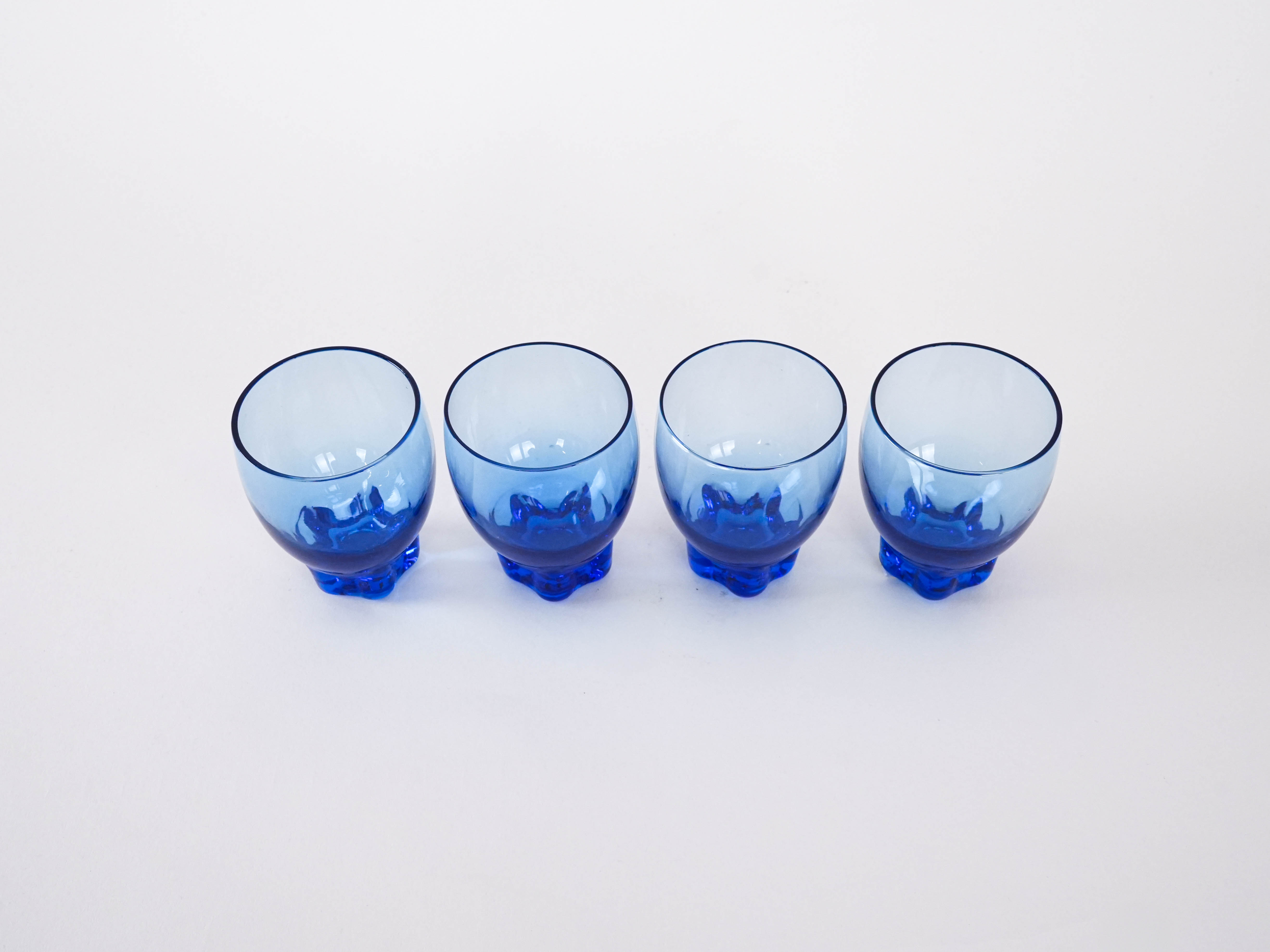 Kobaltgläser 4x Blau 