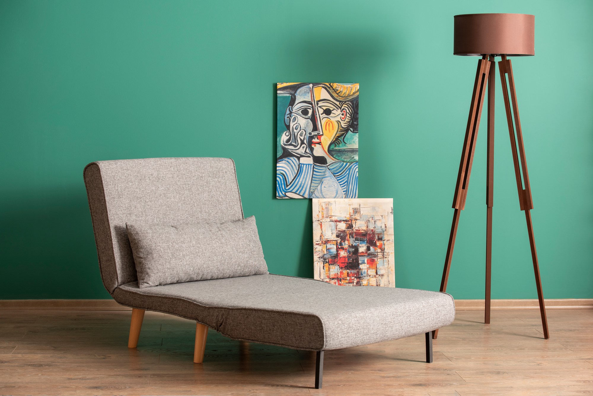 Folde Divano letto 1 posto Grigio chiaro