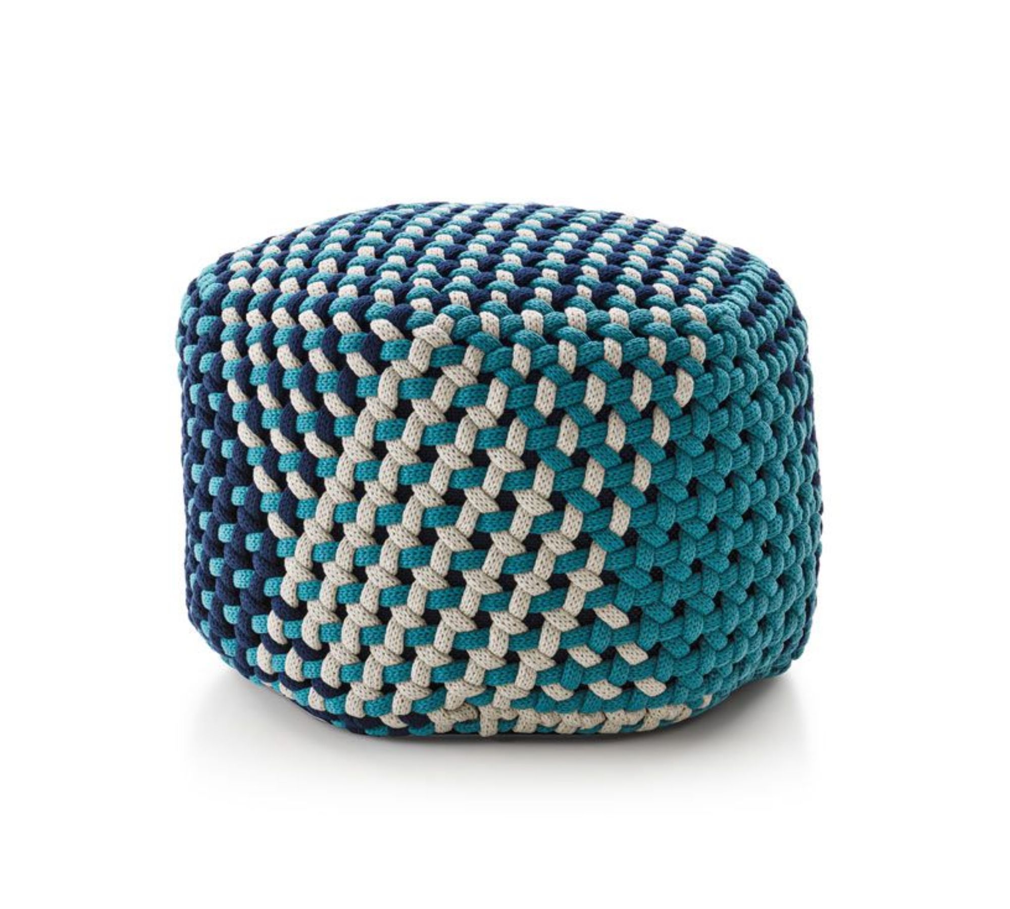 Tramae Outdoor Ottoman Blue