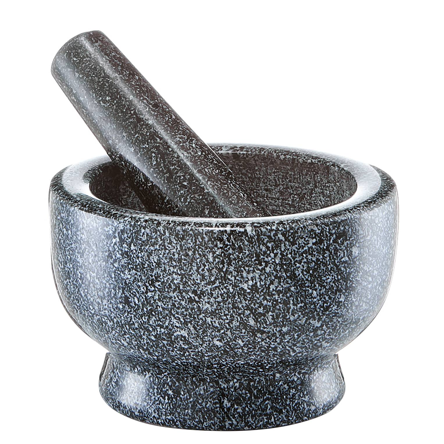 Mörser-Set Varkala Granit Anthrazit Durchmesser: 13 cm