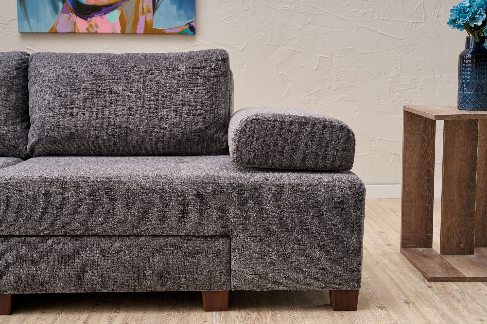 Perenna Sofa 3-Sitzer Chenille Grau