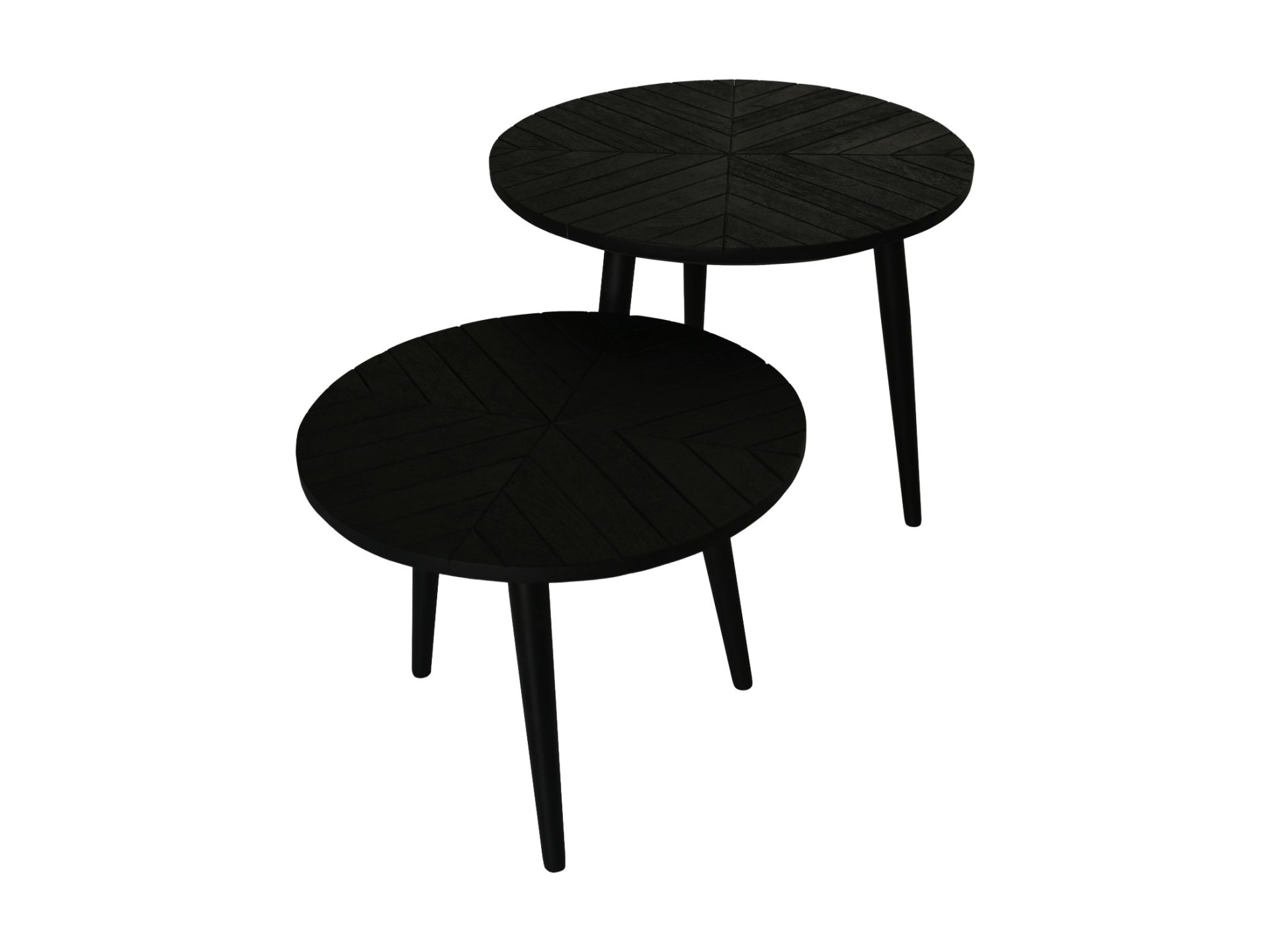 2x Runder Beistelltisch Verona Mangoholz Metall