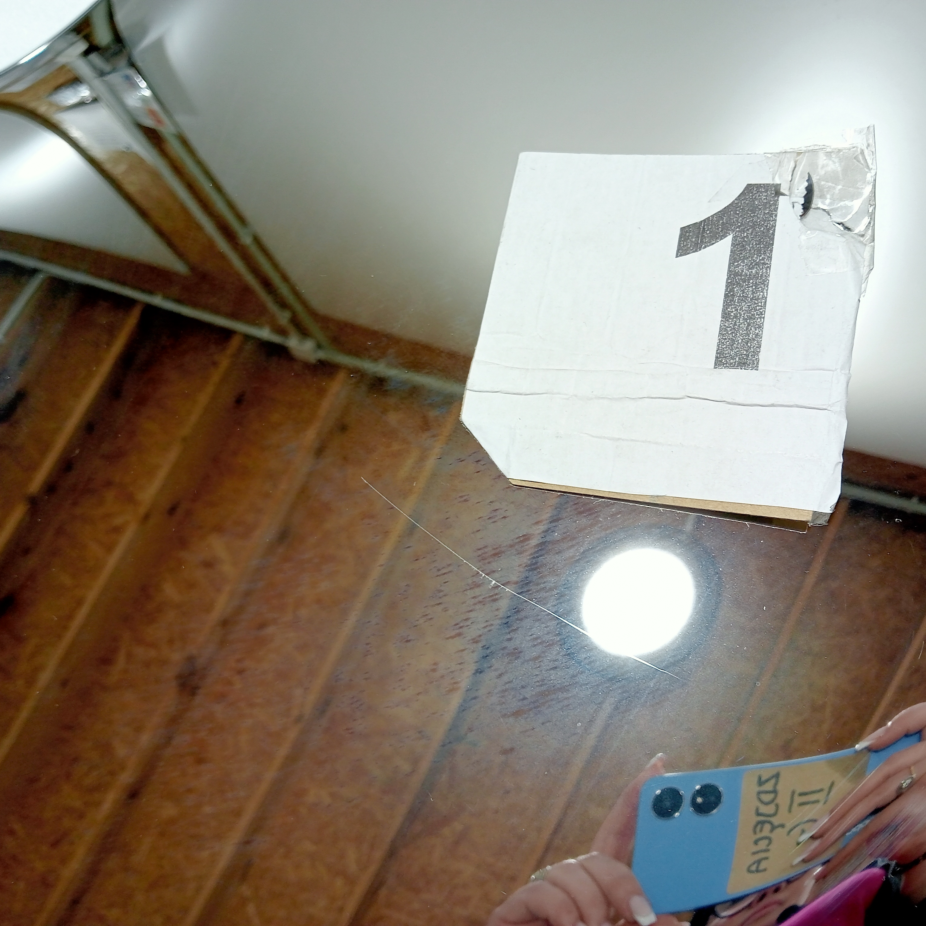 Rondo Spiegel 1200 Edelstahl Inox Poliert Silber