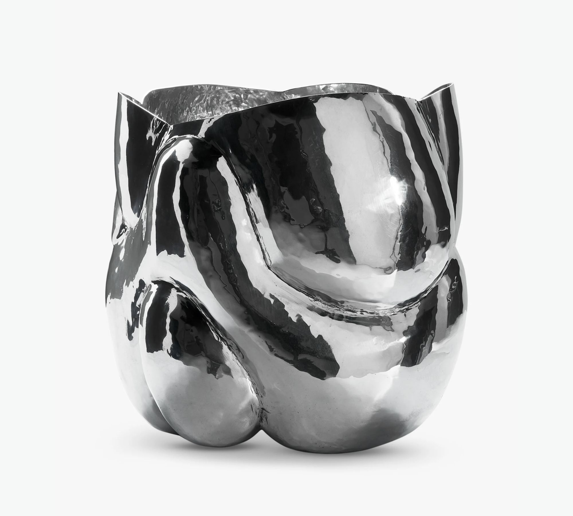 Cloud Vase Metall Silber