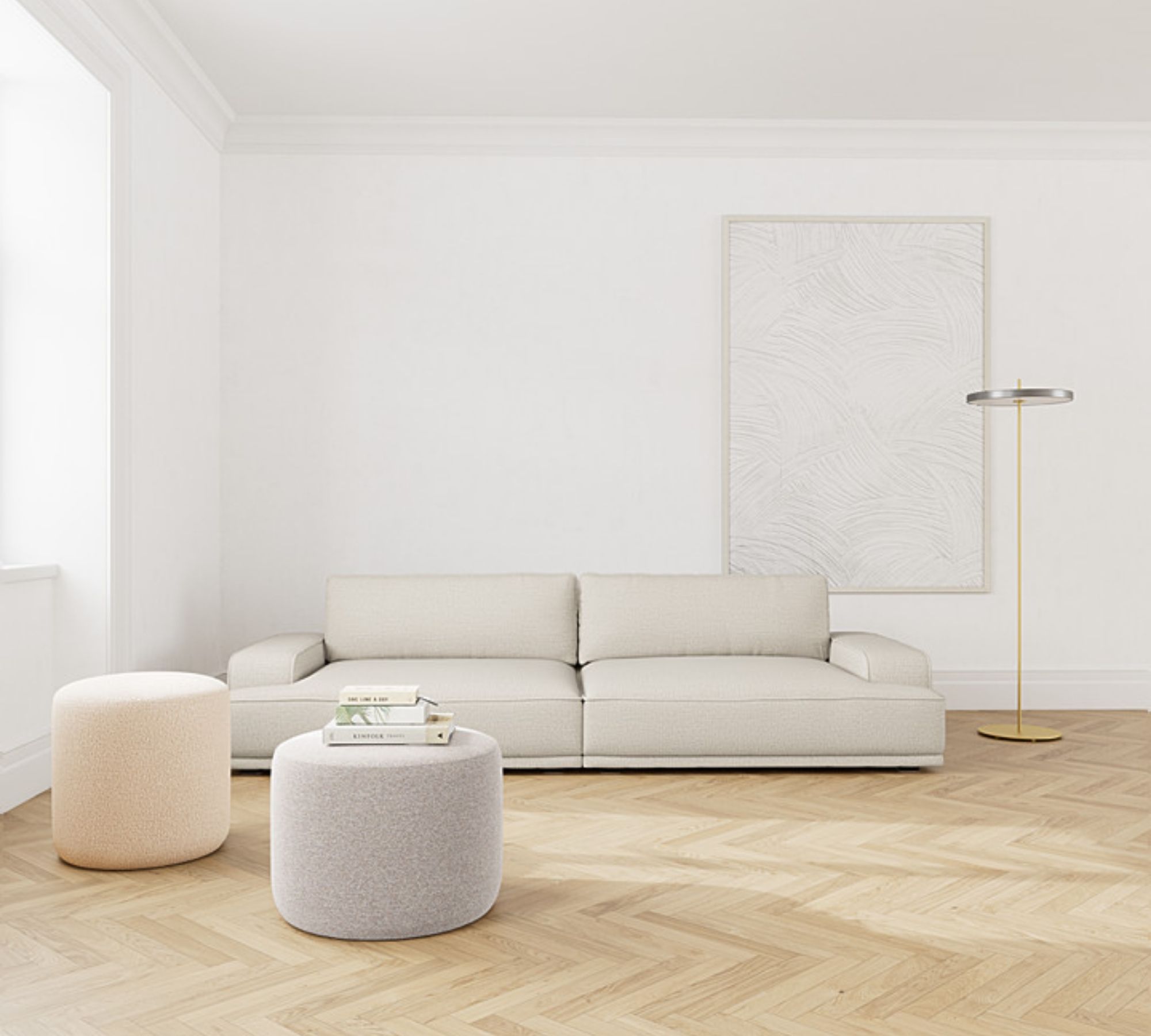 Leonora Sofa 3,5-Sitzer Nola Sand