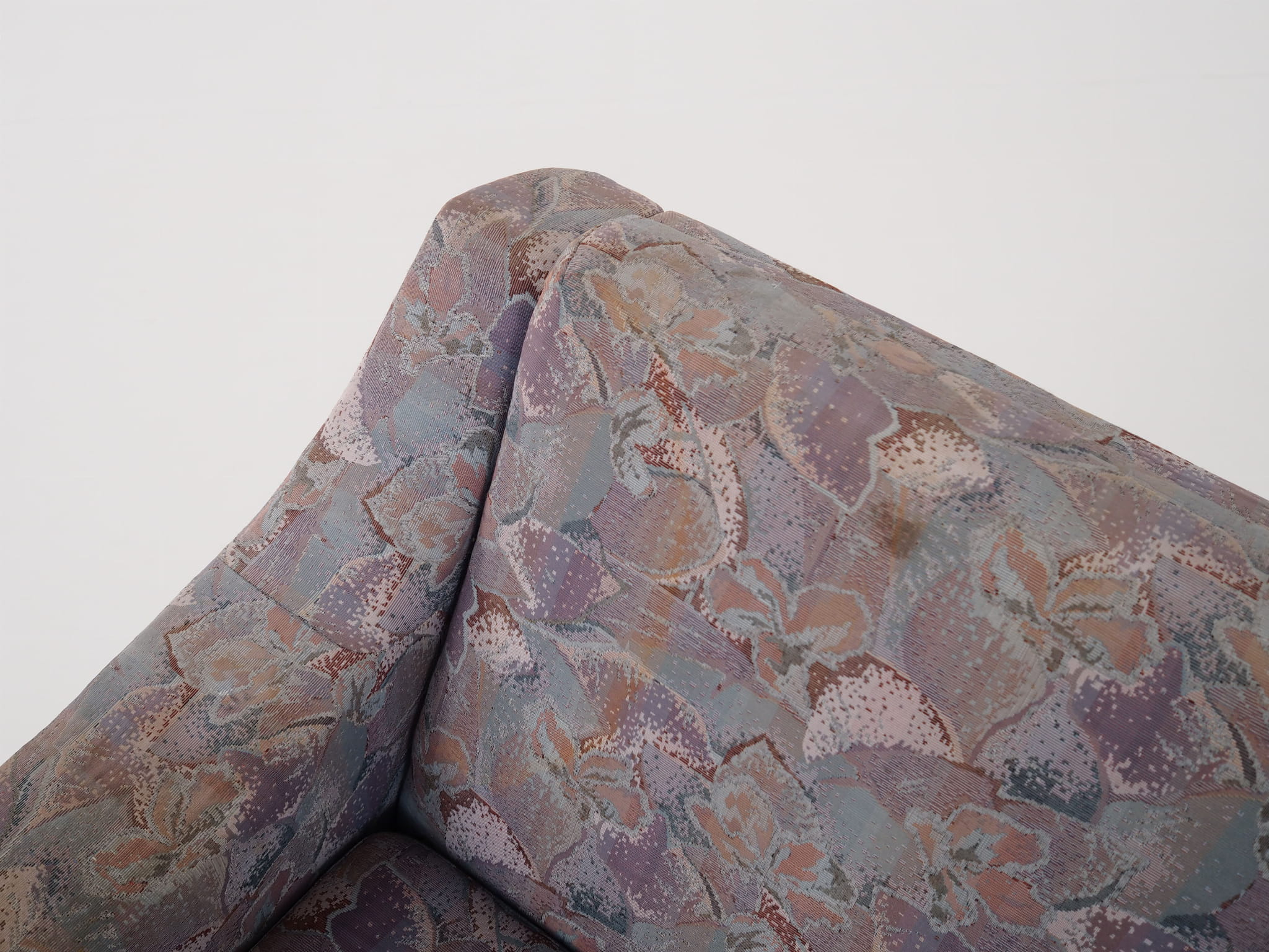 Vintage armchair beech wood textile violet 1960s