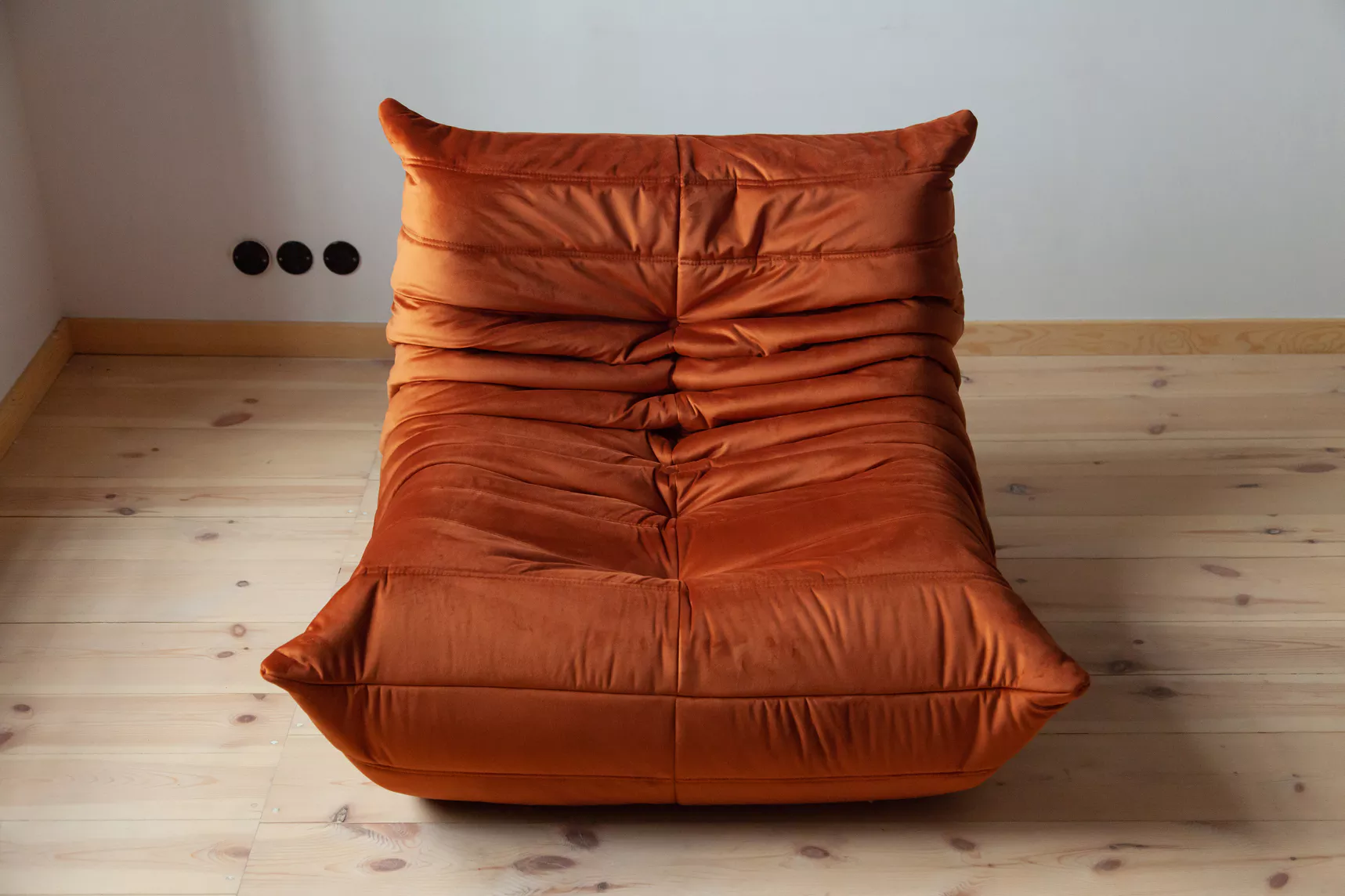 Togo Lounge Set 2-pc. Velvet Amber-Orange