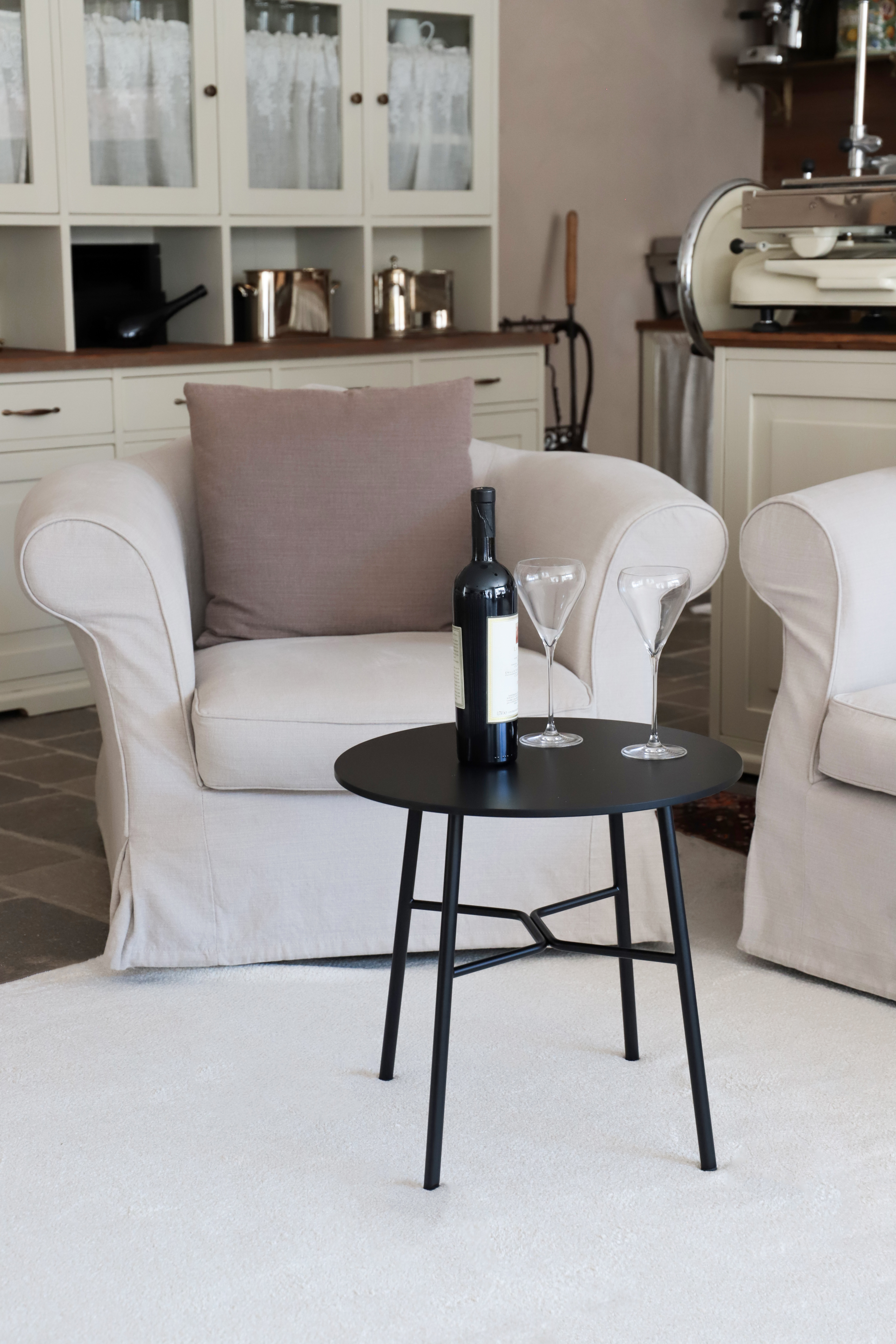 Gin Side Table Metal Black