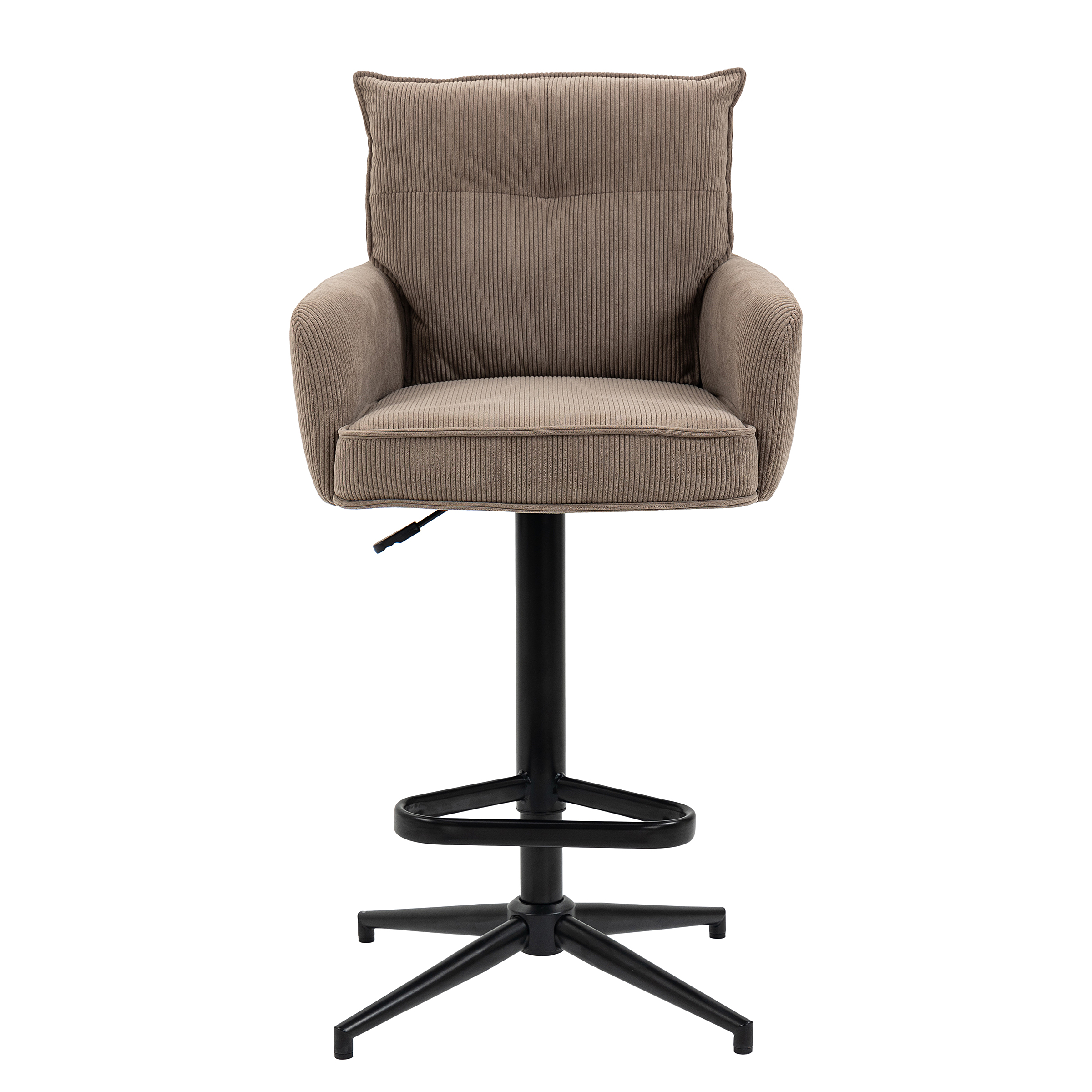 Bar stool DIDRIP set of 2 height adjustable brown