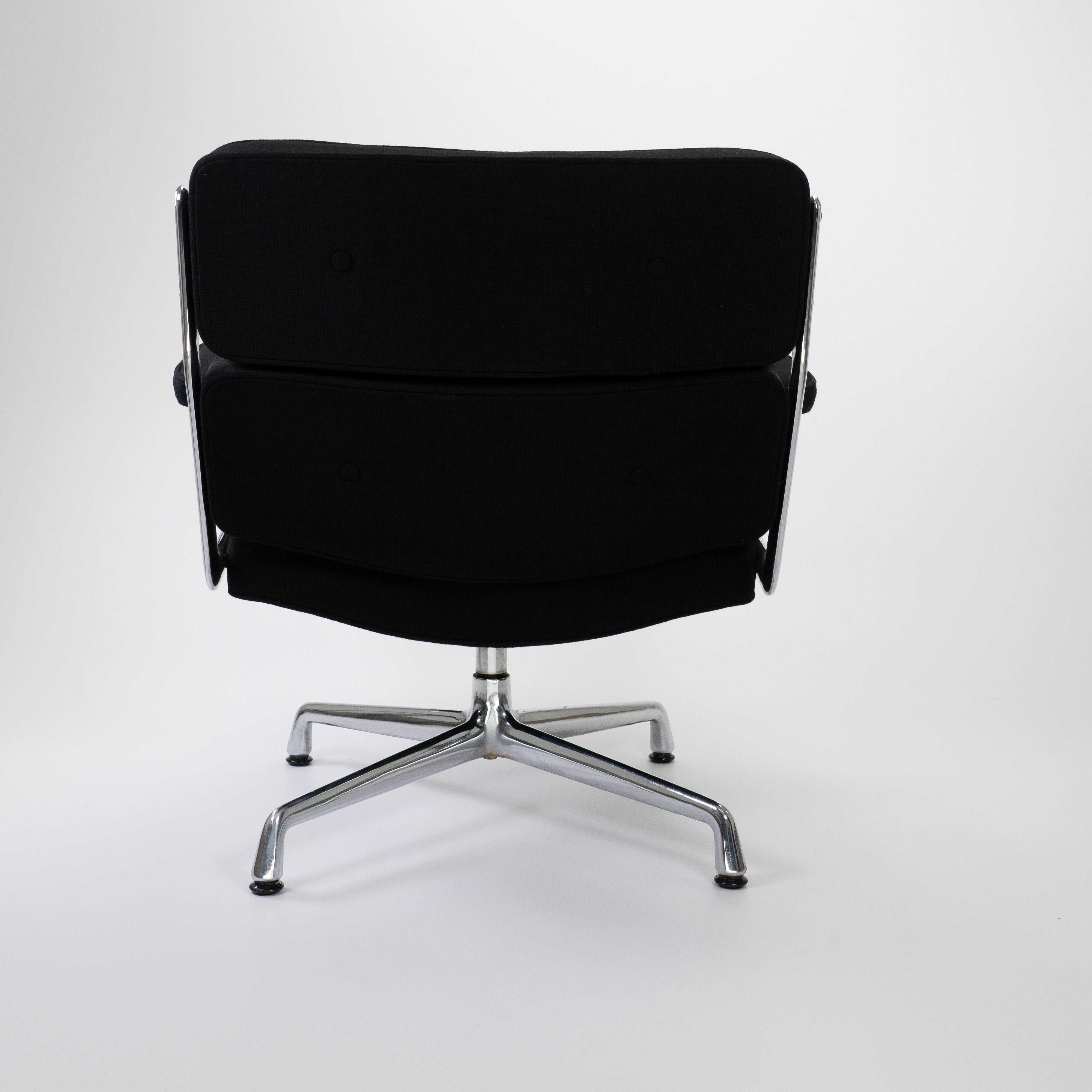 Vitra ES105 Chair Chrom Hopsack Schwarz