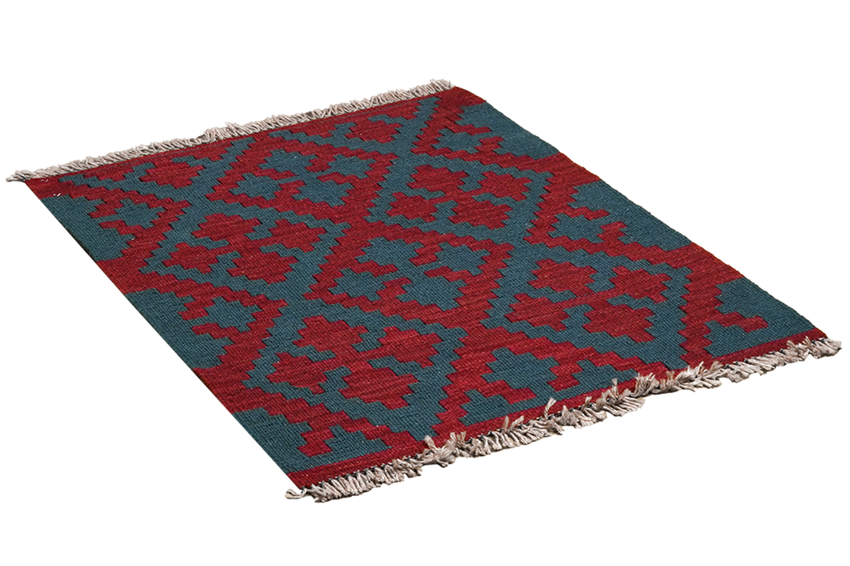 Kilim Gashgai Teppich Rot Blau