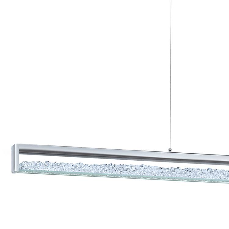 1-Flammig LED-Pendelleuchte Cardito Kristallglas Aluminium