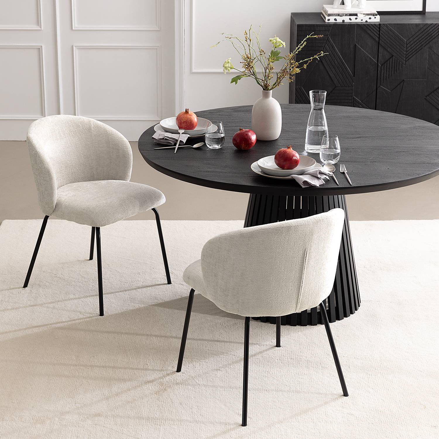 2x Polsterstuhl Charlisle Beige